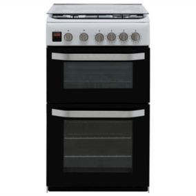 Hotpoint HD5G00CCBK/UK_BK 50cm Double Gas Cooker with Gas Hob - White