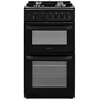 Hotpoint HD5G00KCB_BK 50cm Double Gas Cooker with Gas Hob - Black