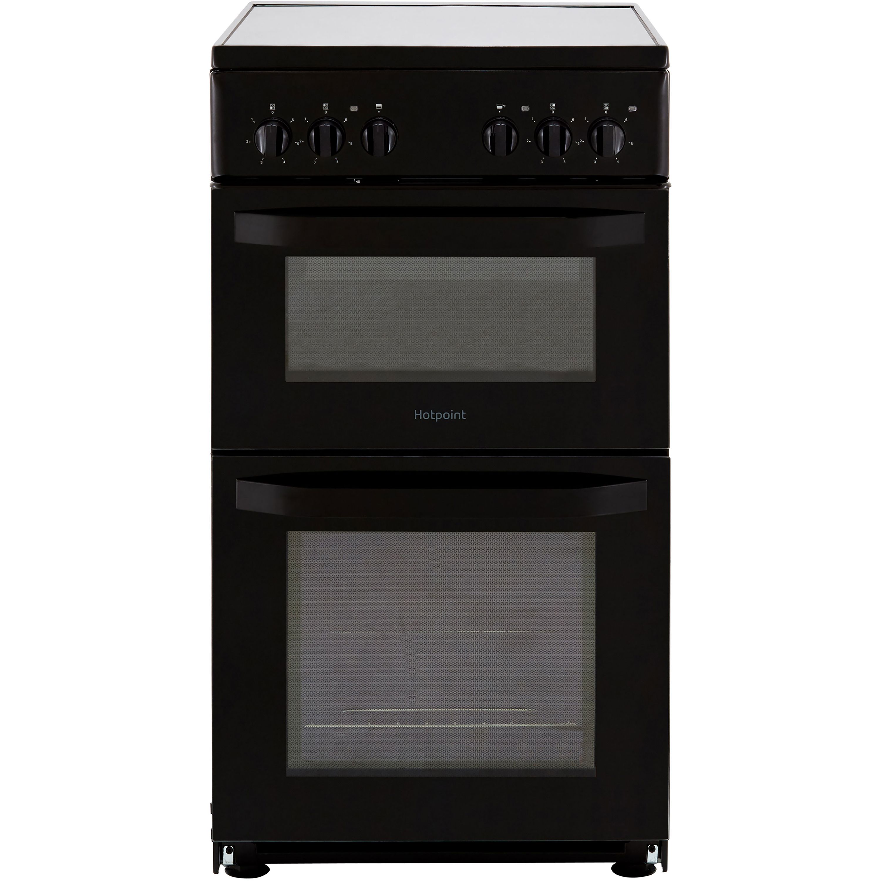 Hotpoint HD5V92KCB_BK 50cm Double Electric Cooker with Ceramic Hob - Black