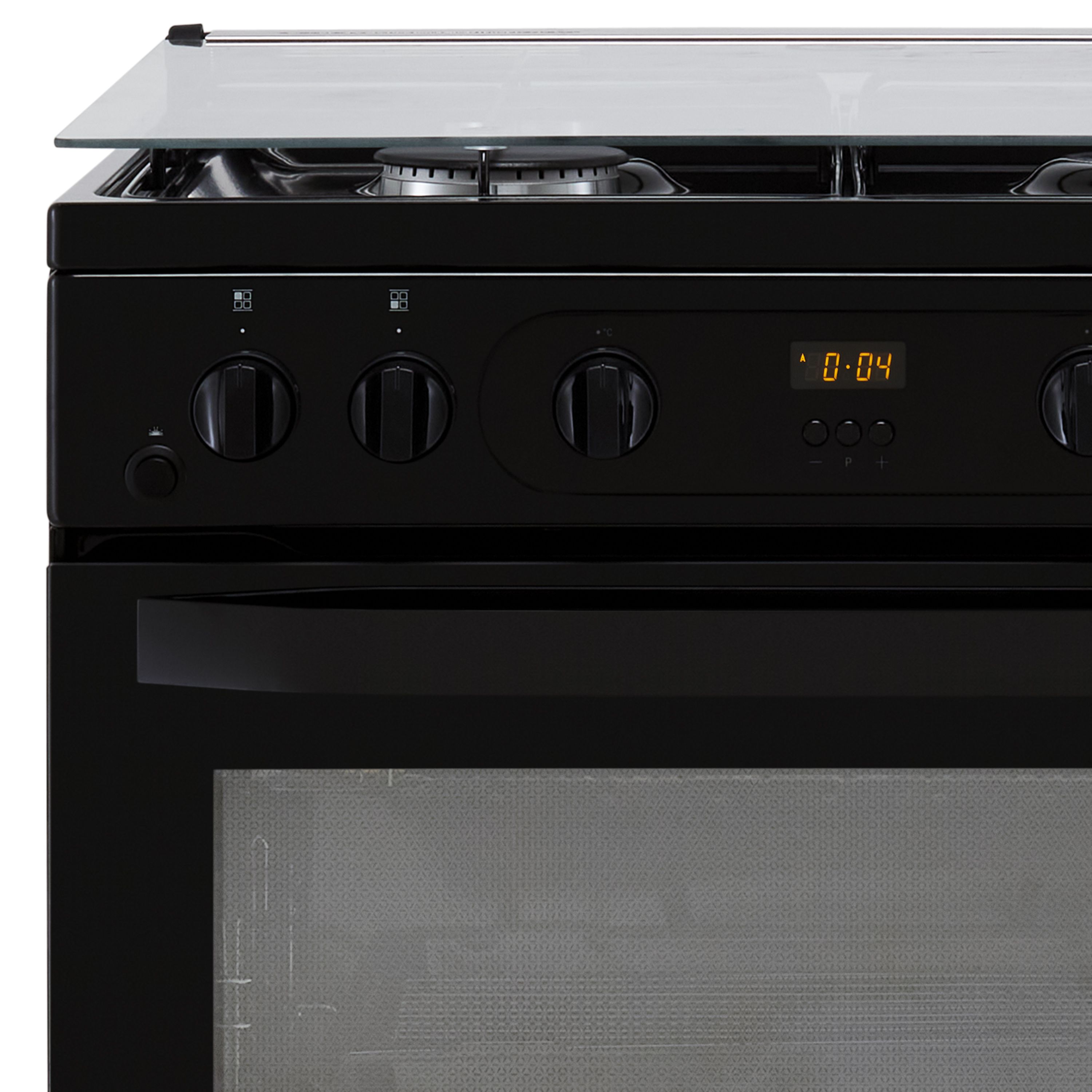 Hotpoint HDM67G0CCB/UK 60cm Double Gas Cooker with Gas Hob - Black