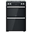 Hotpoint HDM67G8CCB/UK 60cm Double Electric & gas Cooker with Gas Hob - Black