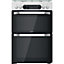 Hotpoint HDM67G9C2CW/UK_BK 60cm Double Electric & gas Cooker with Gas Hob - White