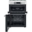 Hotpoint HDM67G9C2CX/U_SI 60cm Double Electric & gas Cooker with Gas Hob - Silver effect