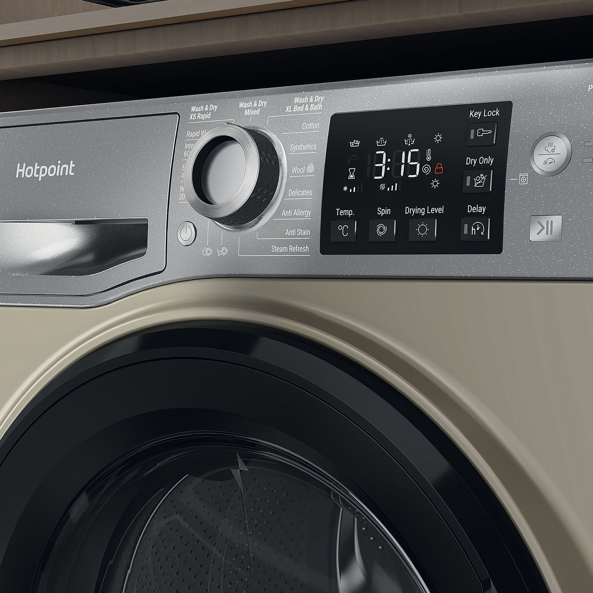 Hotpoint NDB9635GKUK_GR 9kg/6kg Freestanding Condenser Washer dryer - Graphite