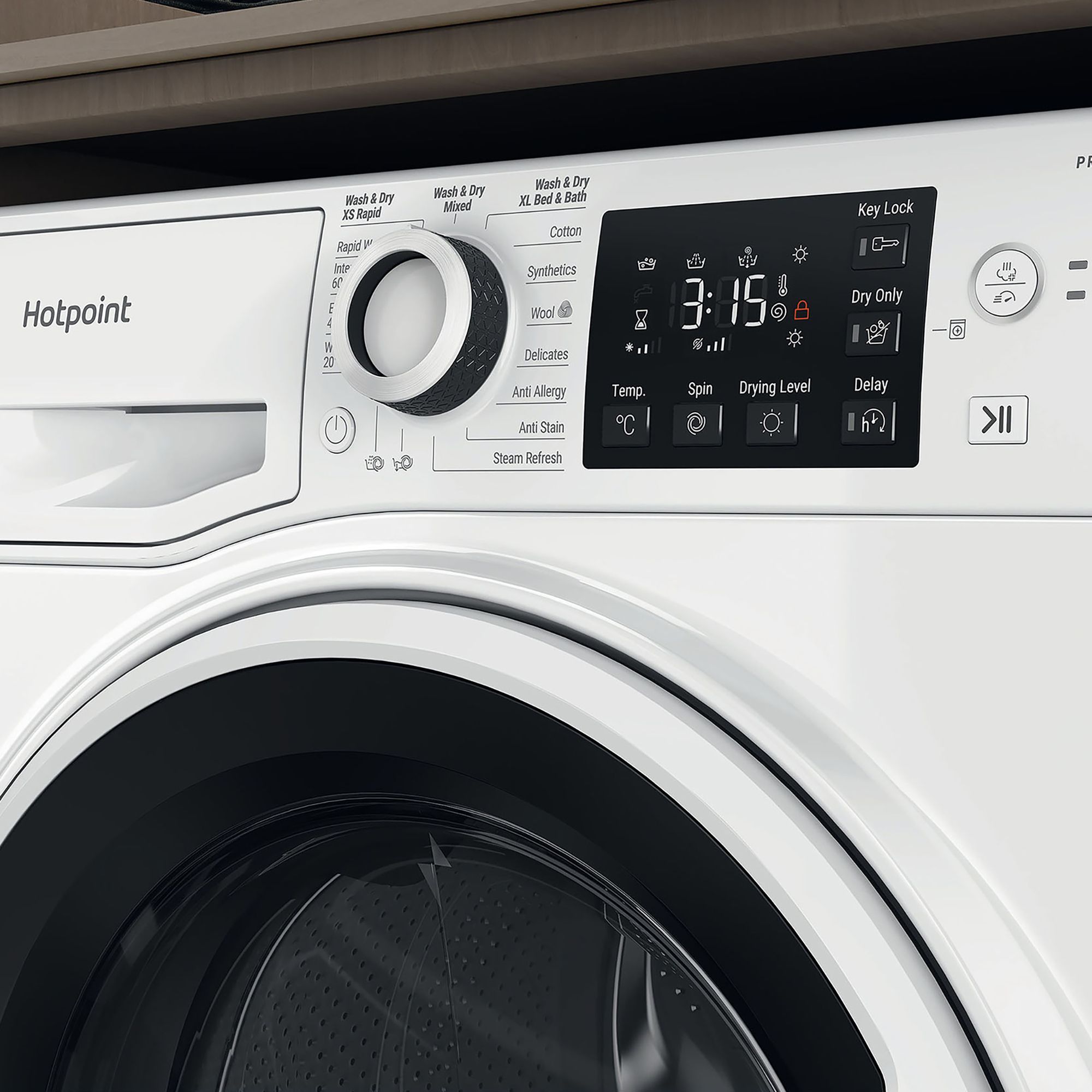 Hotpoint NDB9635WUK_WH 9kg/6kg Freestanding Condenser Washer dryer - White