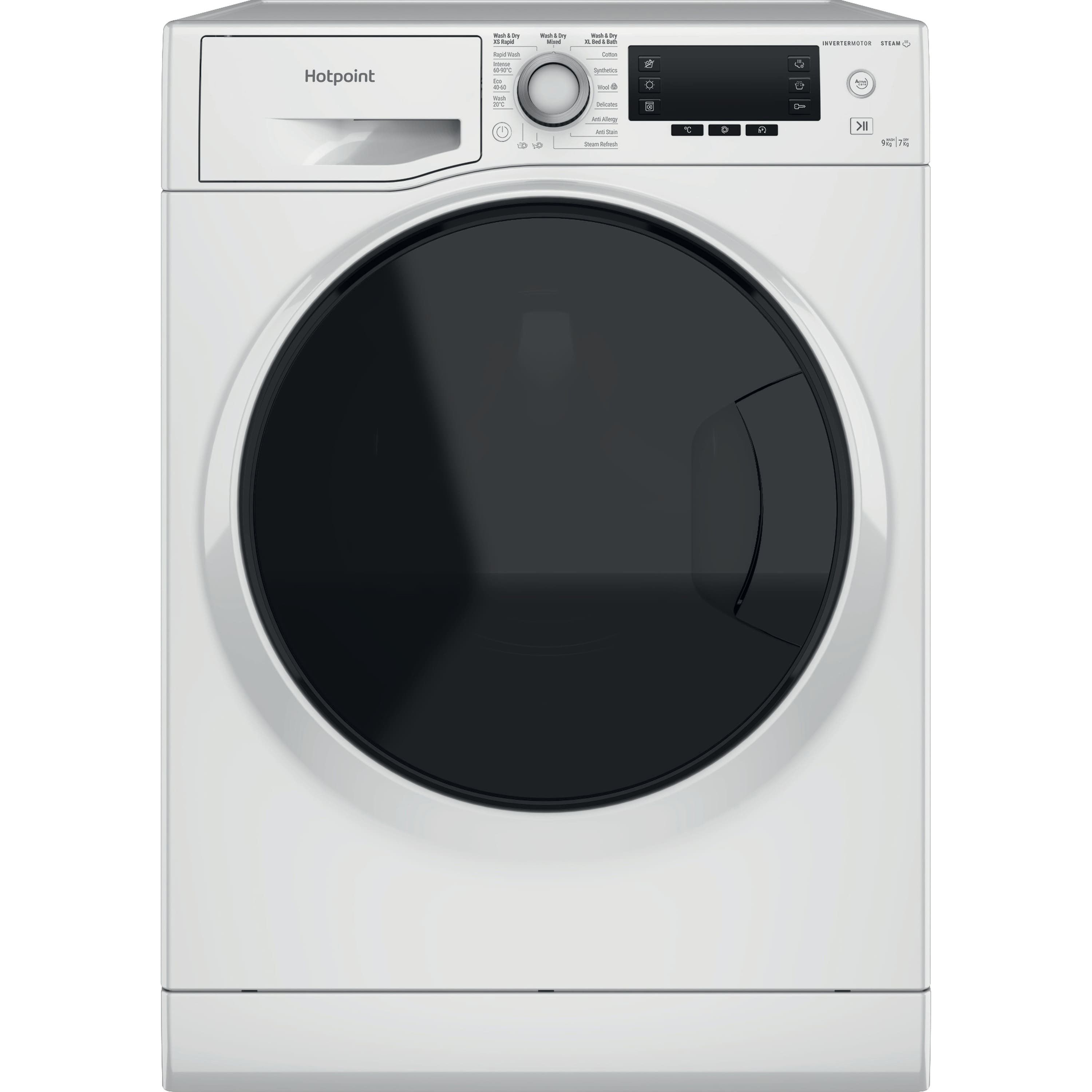 Hotpoint NDD9725DAUK_WH 9kg/7kg Freestanding Condenser Washer dryer - White