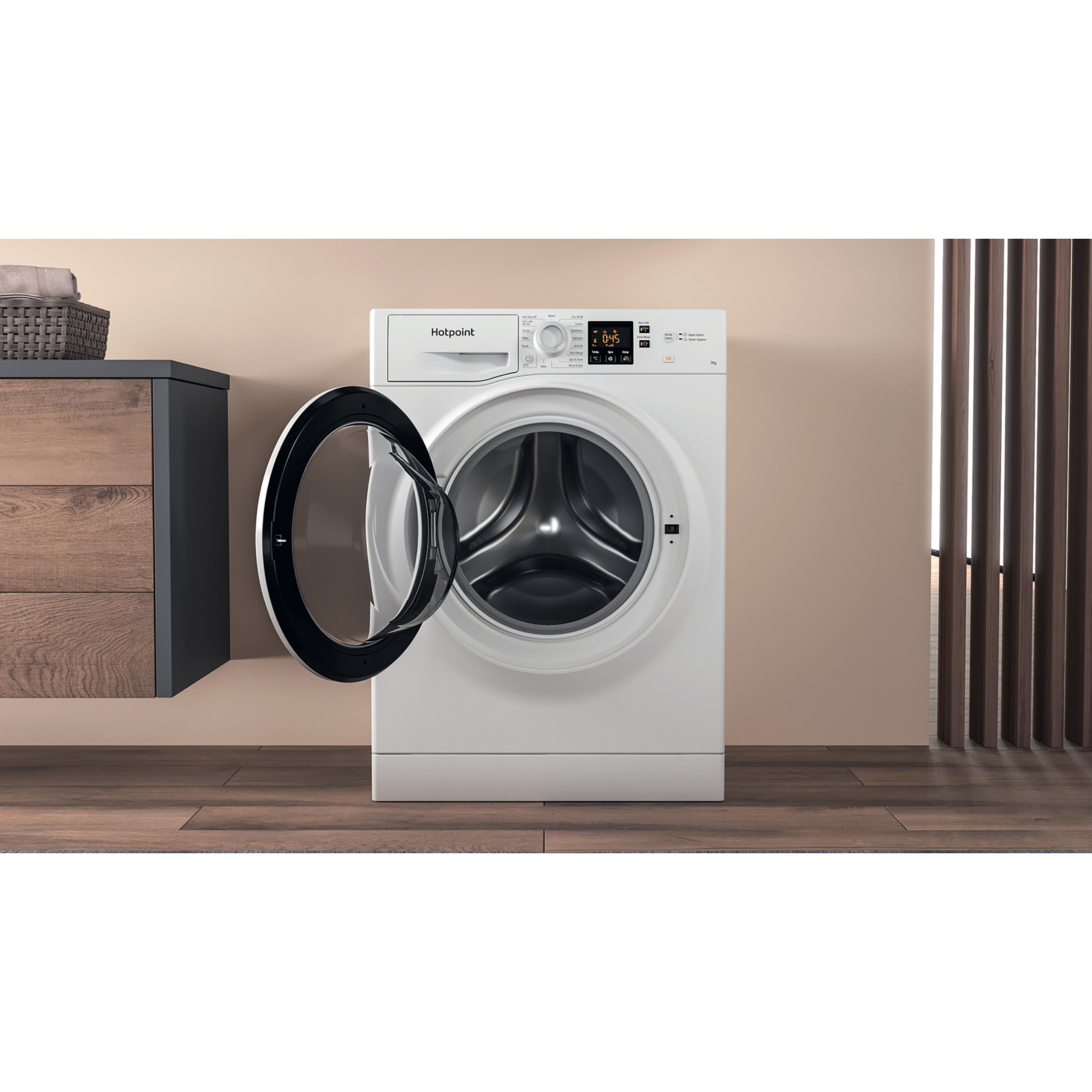 Hotpoint NSWM743UWUKN_WH 7kg Freestanding 1400rpm Washing machine - White