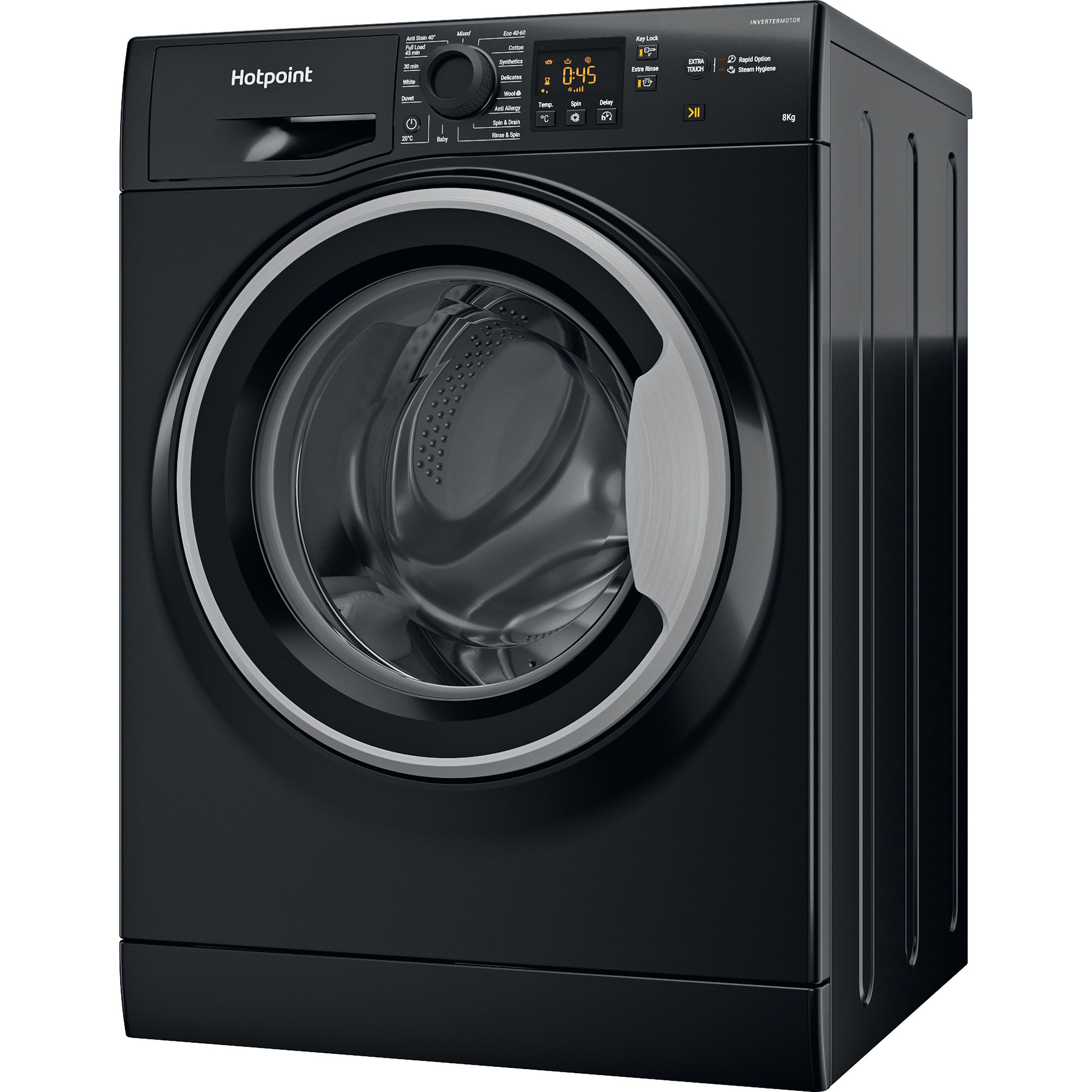 Hotpoint NSWM845CBSUKN_BK 8kg Freestanding 1400rpm Washing machine - Black