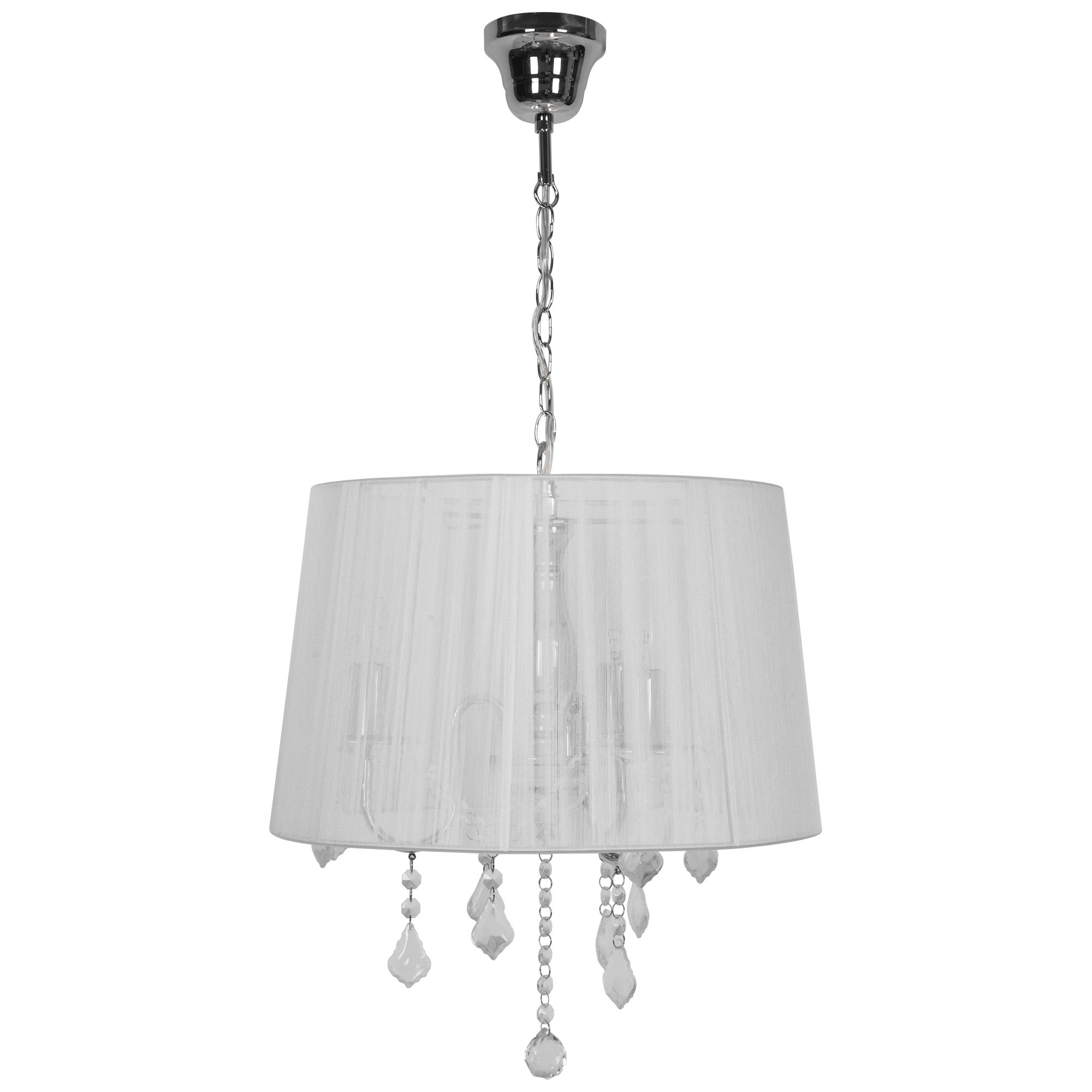Hovland White Chrome effect 3 Lamp Pendant ceiling light, (Dia)400mm