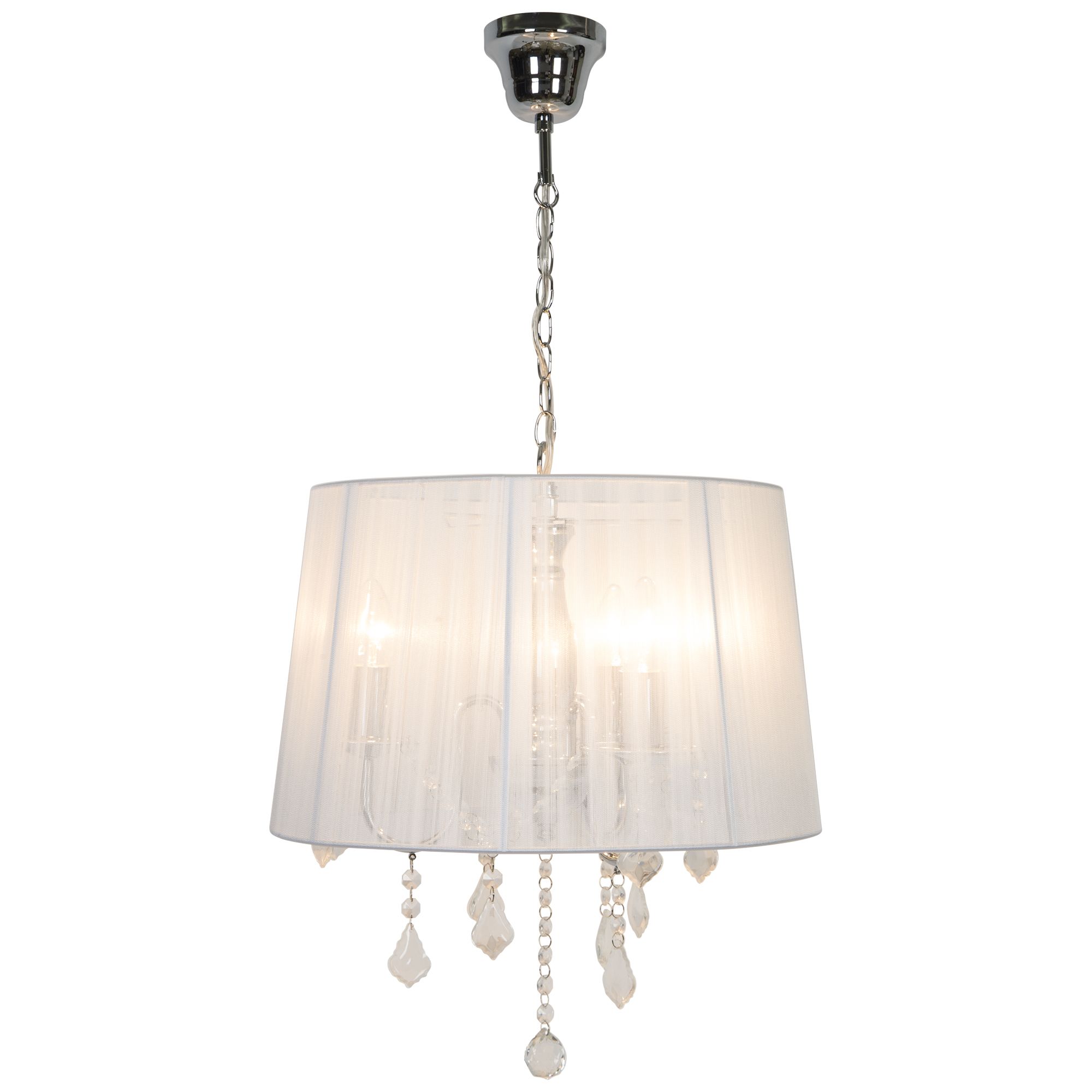 Hovland White Chrome effect 3 Lamp Pendant ceiling light, (Dia)400mm