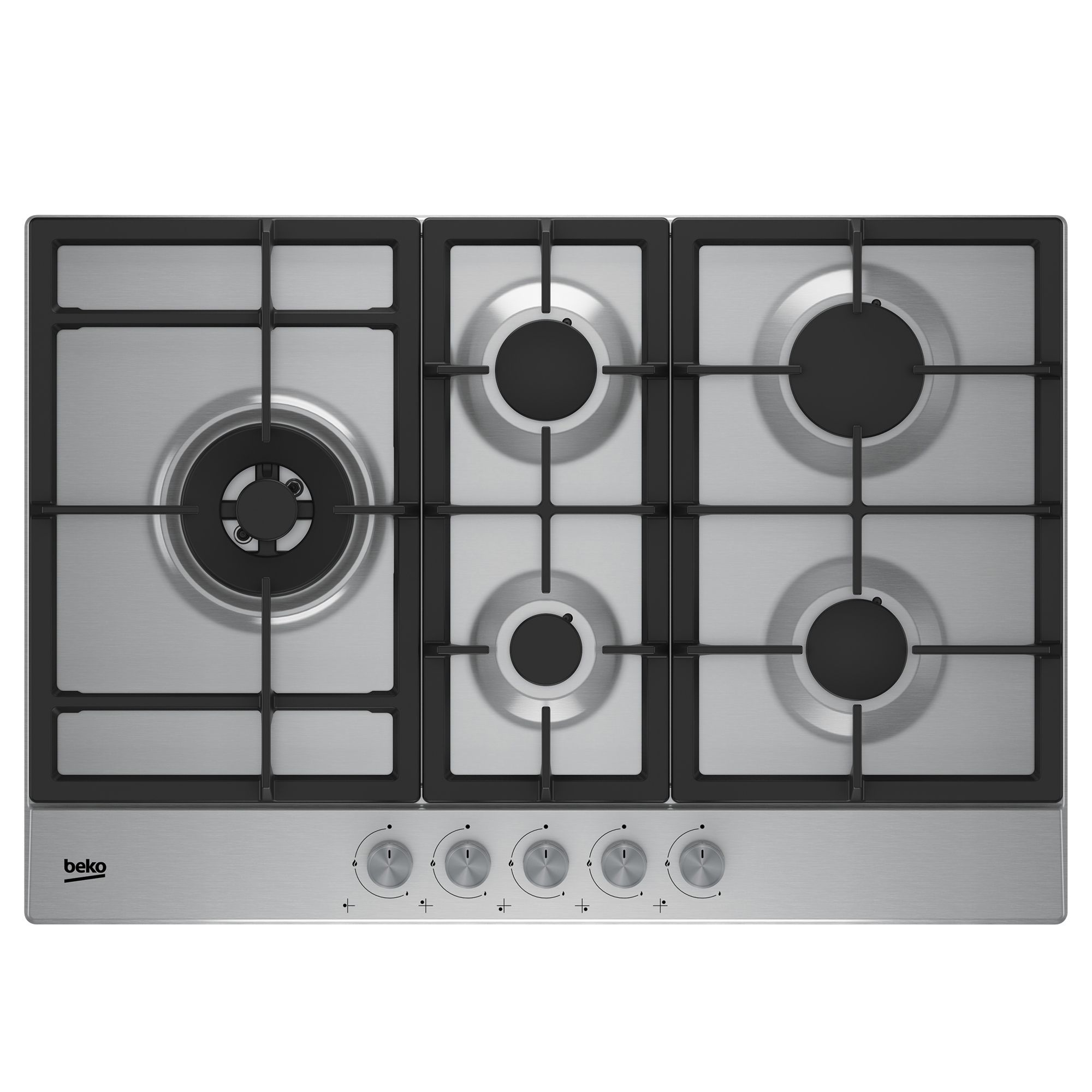 Hqaw Sx 5 Burner Silver Stainless Steel Hob W 740mm Tradepoint
