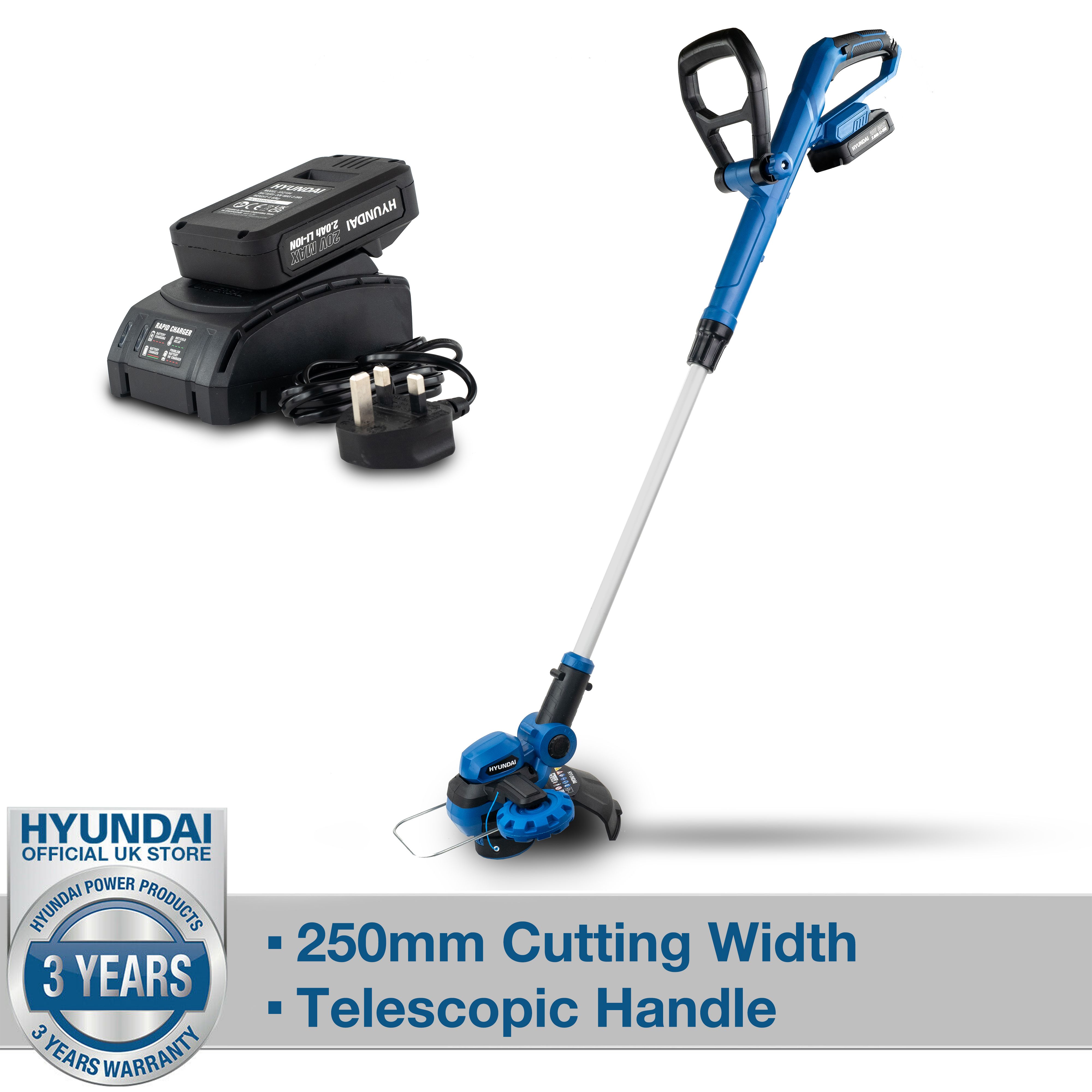 Hyundai 20V 250mm Cordless Grass trimmer - HY2187