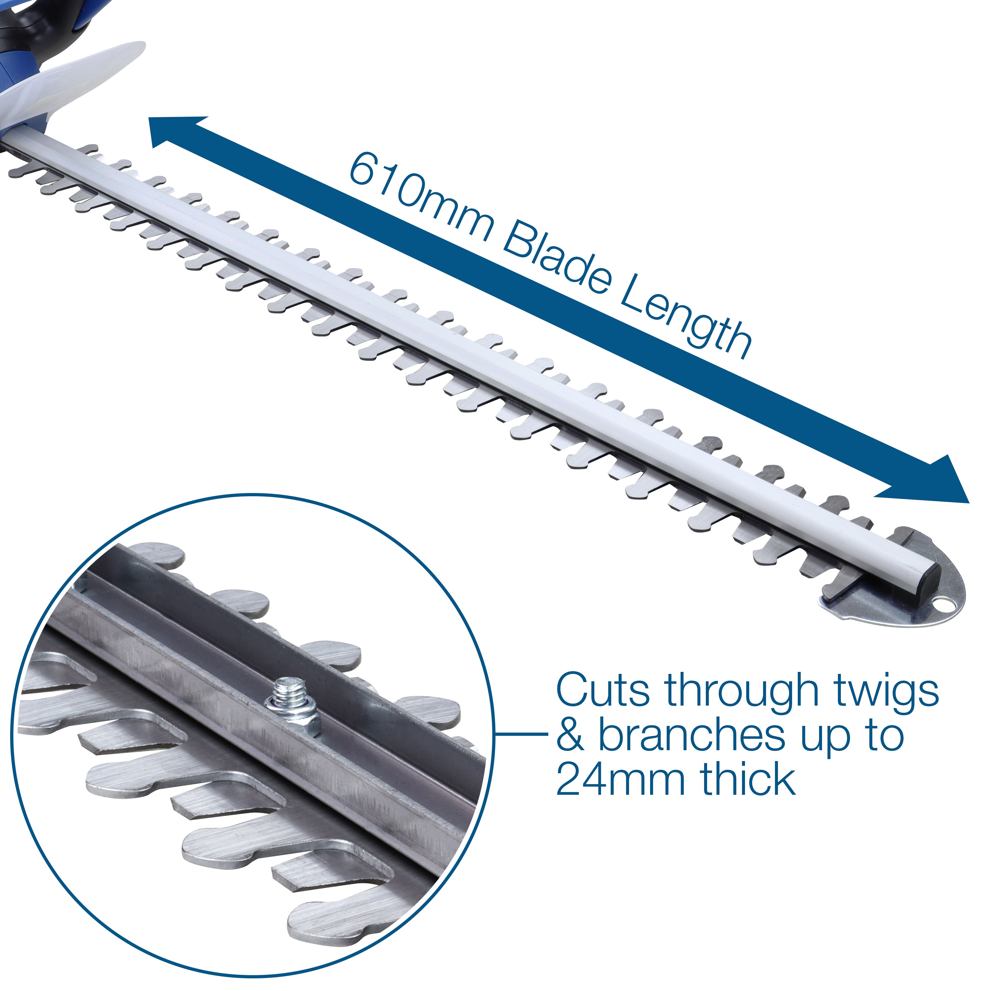 Hyundai Corded 680W Hedge trimmer - 610mm