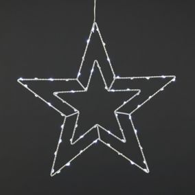 Ice white & warm white LED Star Silhouette (H) 480mm