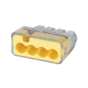 Ideal Industries Yellow 32A Push-in wire connector, Pack of 40