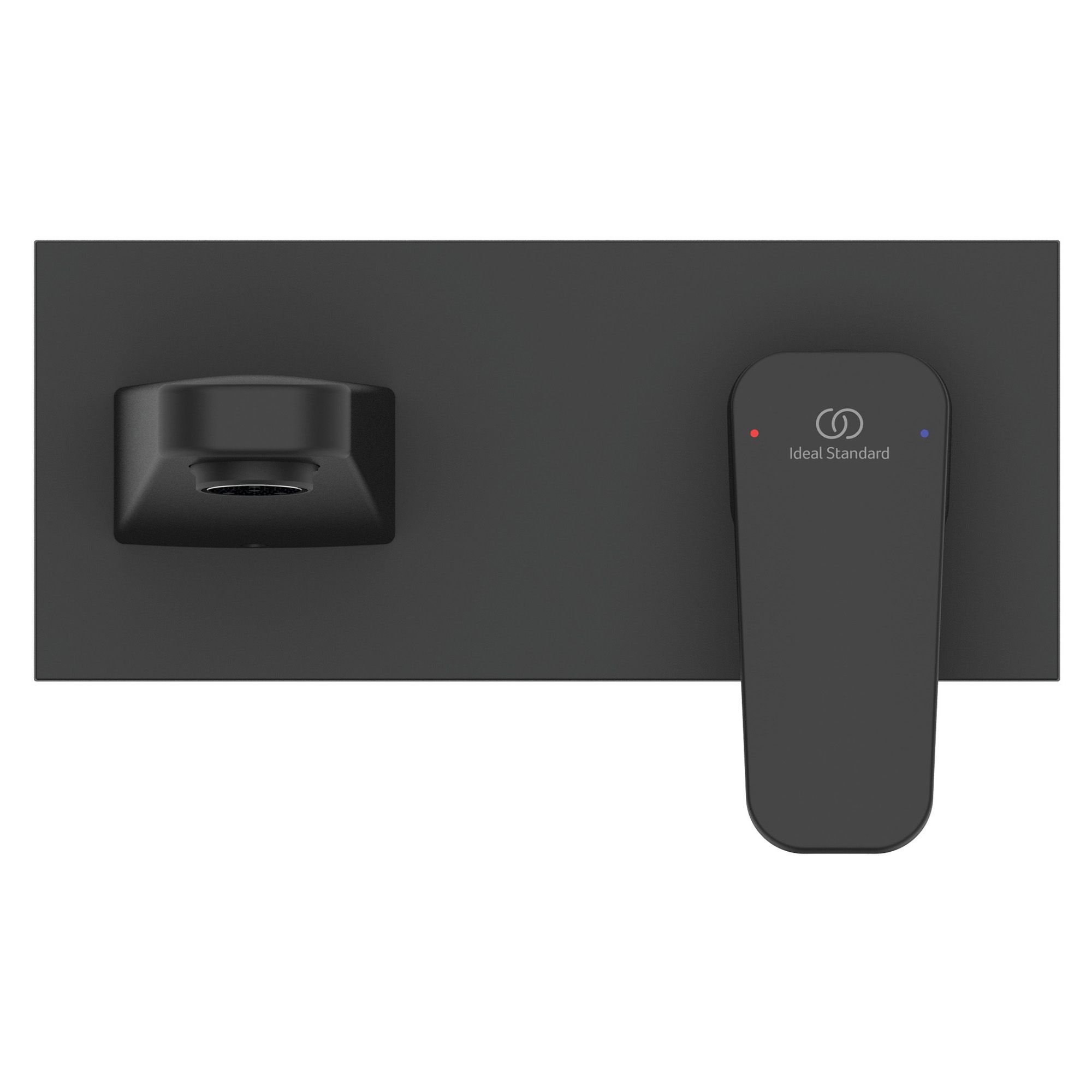Ideal Standard Ceraplan Standard Black Square Wall-mounted Manual Wall Mixer Tap