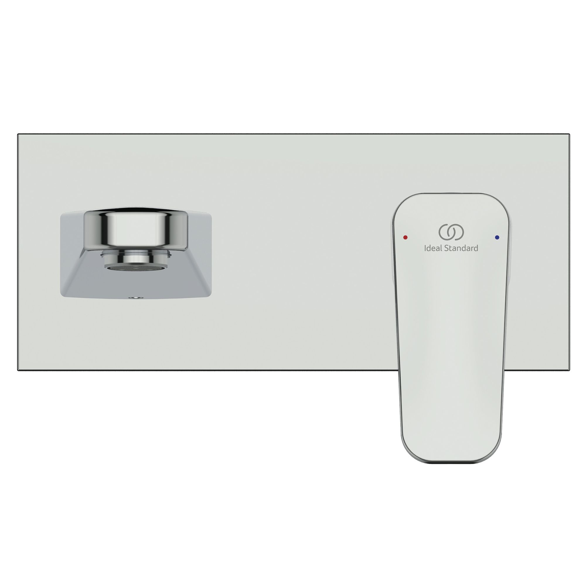 Ideal Standard Ceraplan Standard Chrome effect Square Wall-mounted Manual Wall Mixer Tap