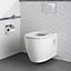 Ideal Standard Concept Freedom Comfort height White Boxed rim Wall hung Round Toilet pan with Soft close seat