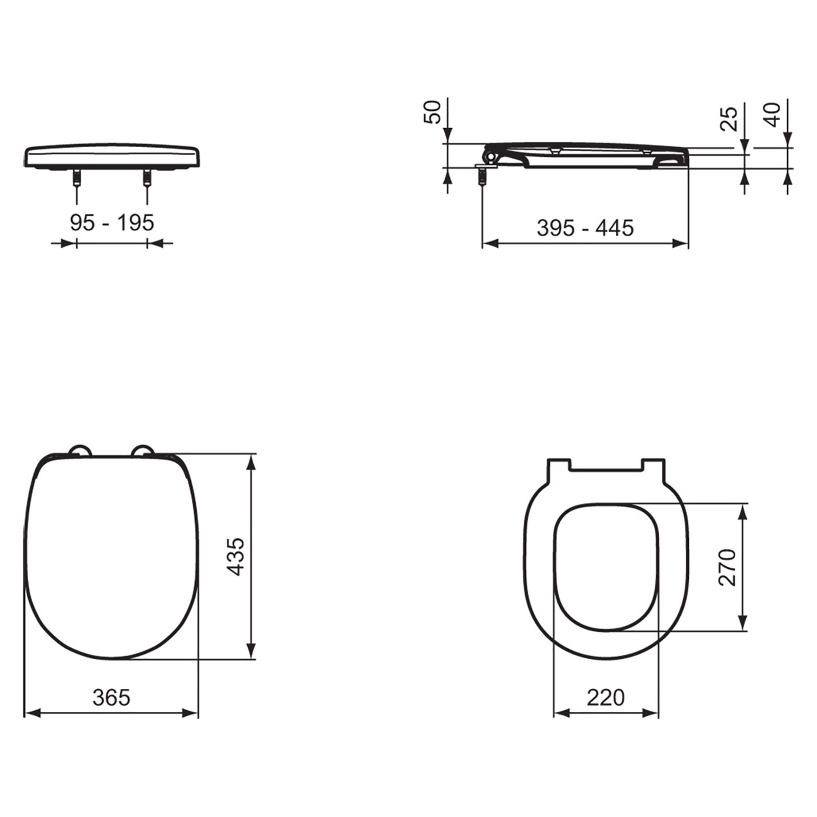 Ideal Standard Concept Freedom White Soft close Toilet seat