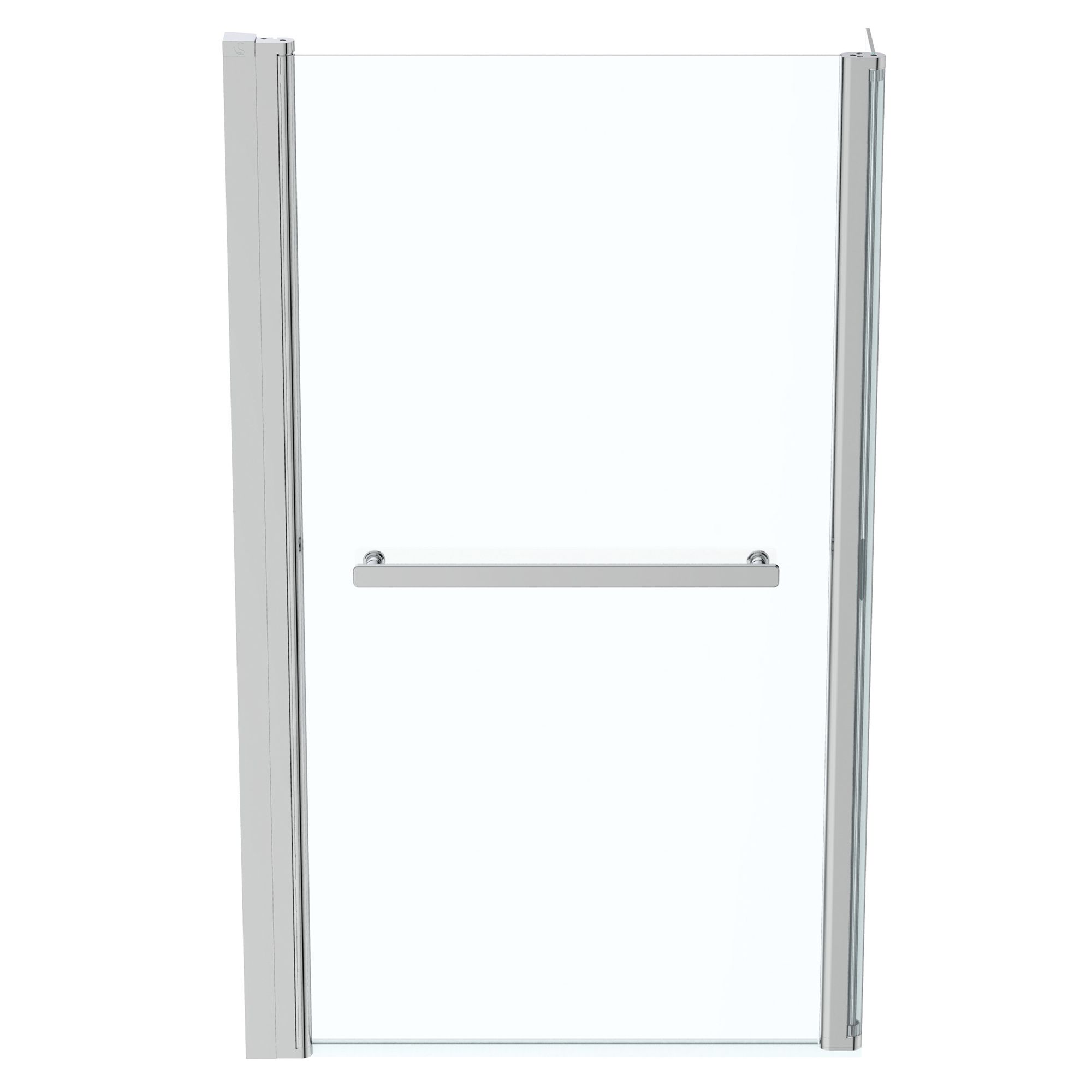Ideal Standard Concept Space Clear Straight Bright Silver effect frame Bath screen, (H)140.3cm (W)738mm