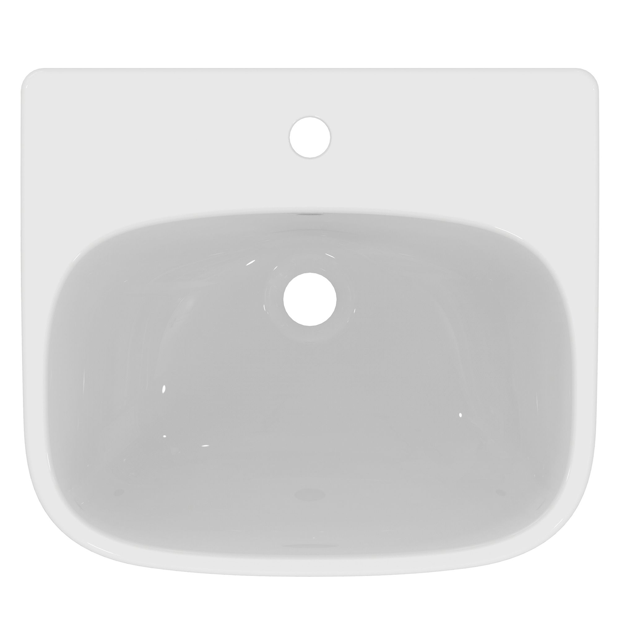 Ideal Standard i.life A Gloss White Rectangular Semi-recessed Basin (W)50cm