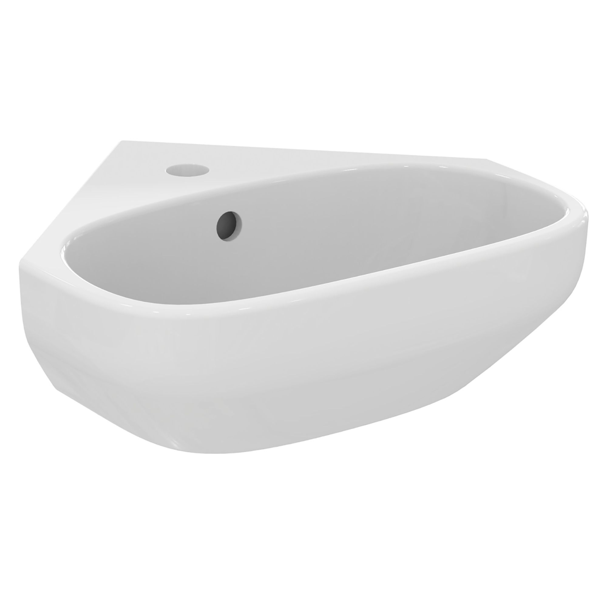 Ideal Standard Sandringham 21 White D-shaped Wall-mounted 