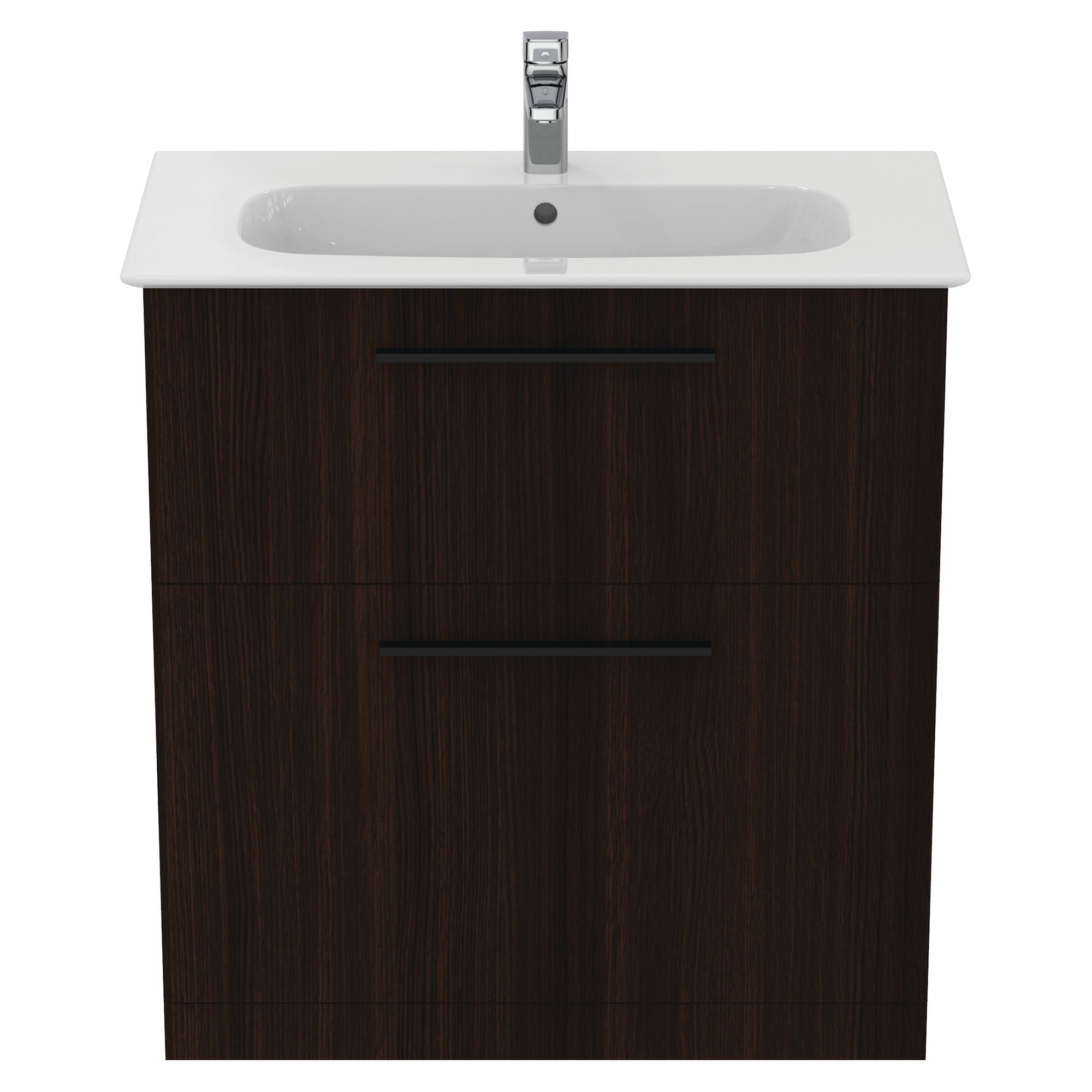 Ideal Standard i.life A Standard Coffee Brown Oak effect Freestanding Bathroom Vanity unit (H)85.3cm (W)80cm