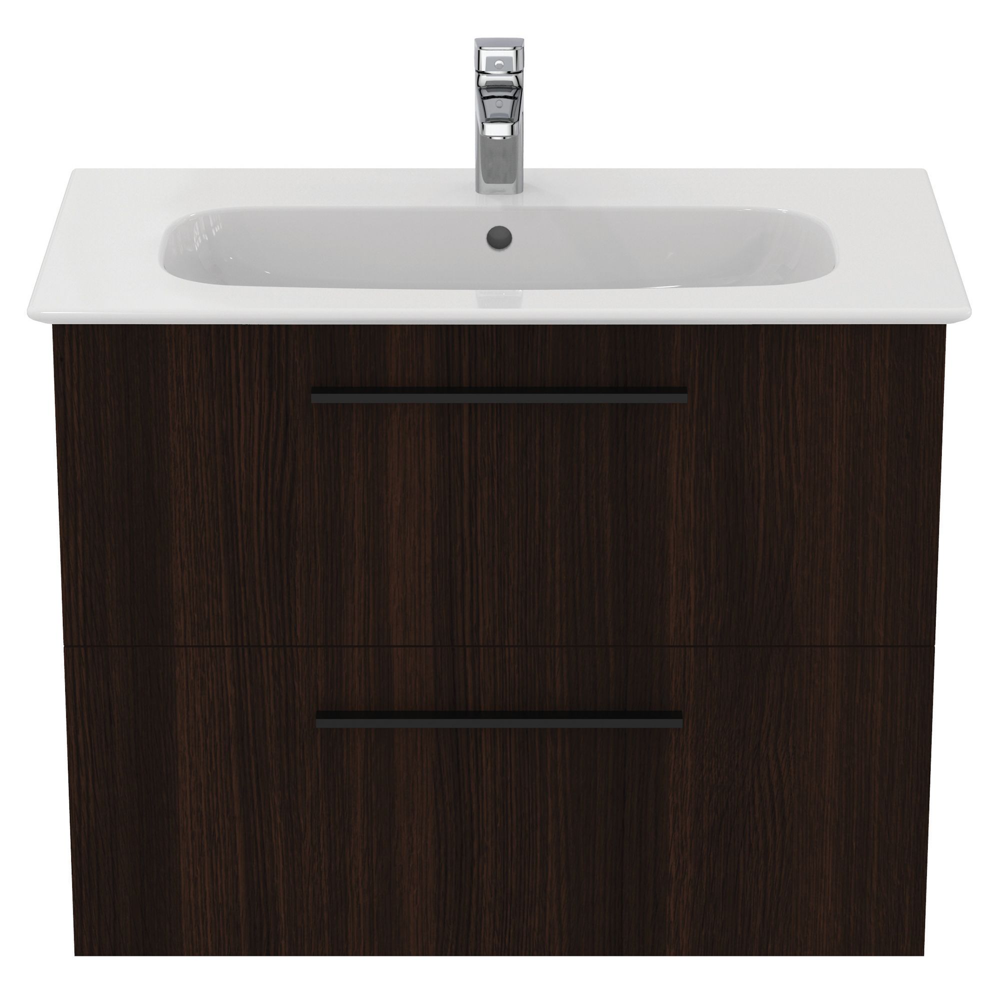 Ideal Standard i.life A Standard Coffee Oak effect Wall-mounted Bathroom Vanity unit (H)63cm (W)80cm
