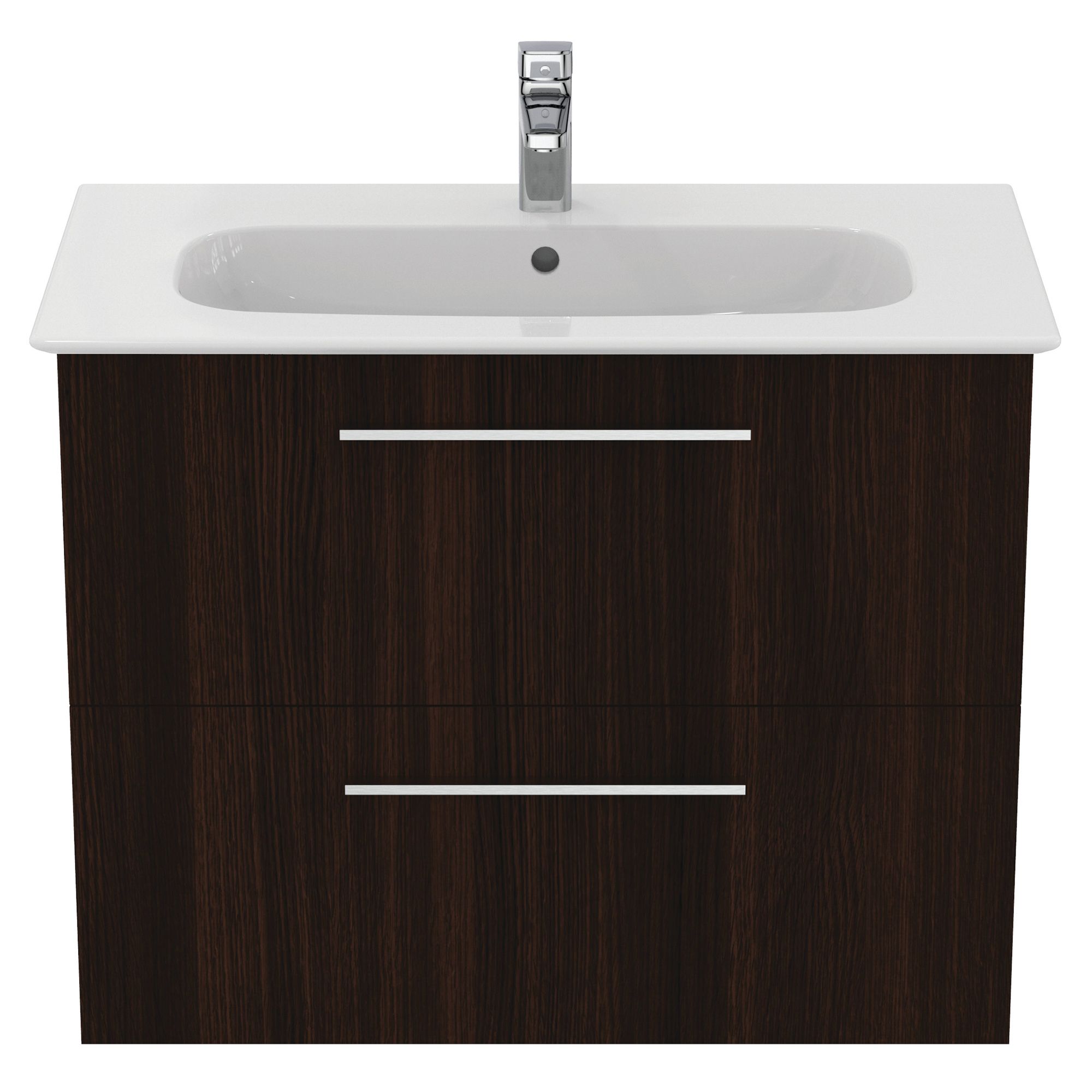 Ideal Standard i.life A Standard Coffee Oak effect Wall-mounted Bathroom Vanity unit (H)63cm (W)80cm