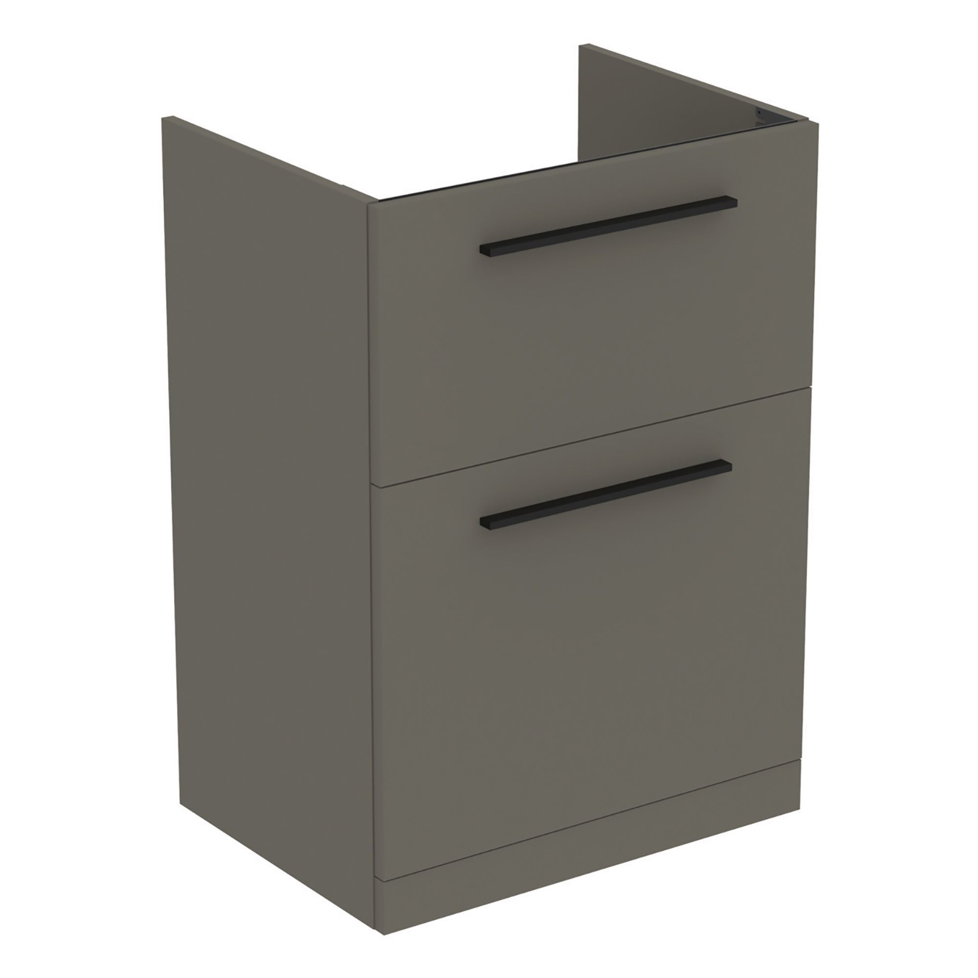 Ideal Standard i.life A Standard Gloss Quartz Grey Freestanding Bathroom Vanity unit (H)85.3cm (W)60cm
