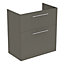Ideal Standard i.life A Standard Gloss Quartz Grey Freestanding Bathroom Vanity unit (H)85.3cm (W)80cm
