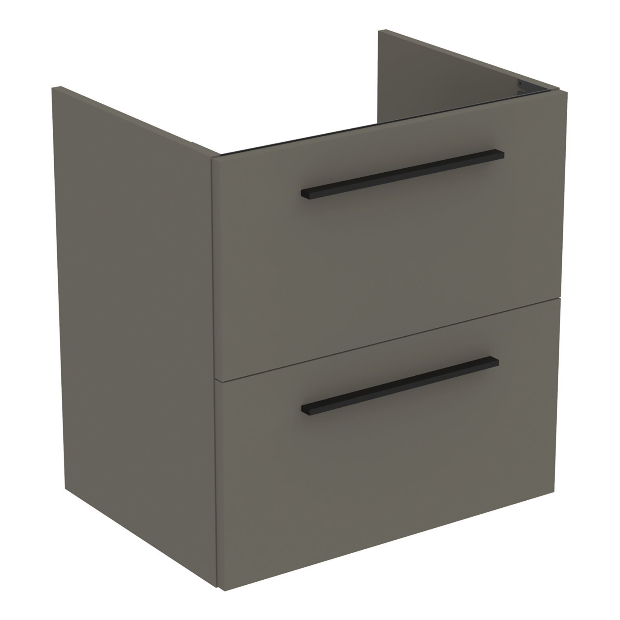 Ideal Standard i.life A Standard Gloss Quartz Grey Wall-mounted Bathroom Vanity unit (H)63cm (W)60cm