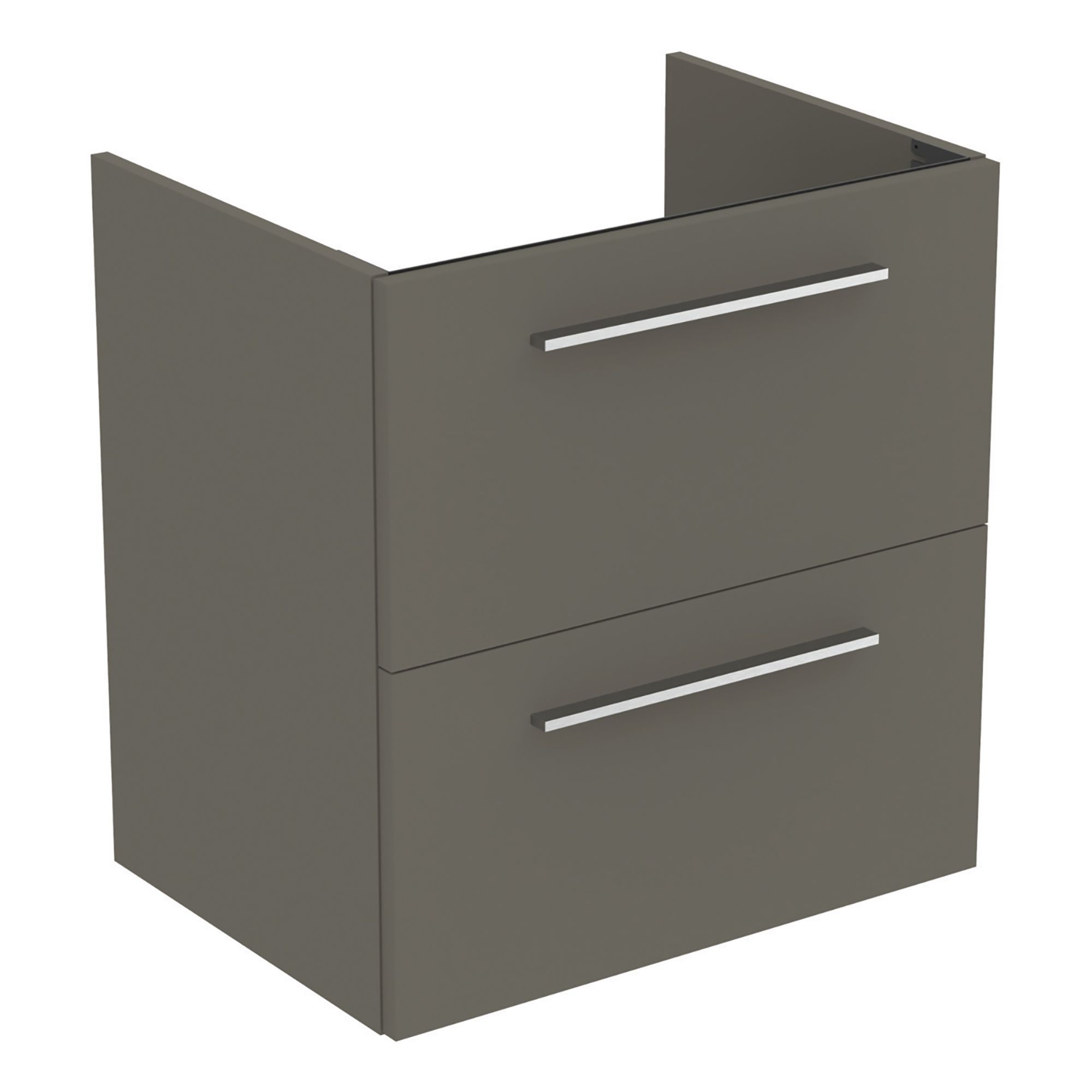 Ideal Standard i.life A Standard Gloss Quartz Grey Wall-mounted Bathroom Vanity unit (H)63cm (W)60cm