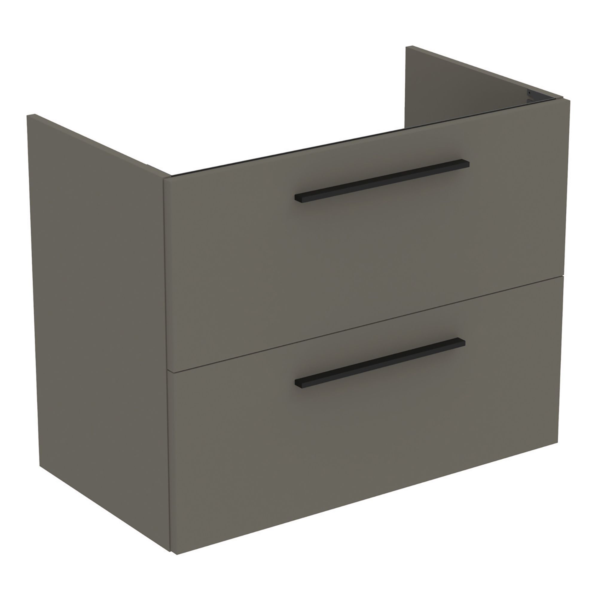 Ideal Standard i.life A Standard Gloss Quartz Grey Wall-mounted Bathroom Vanity unit (H)63cm (W)80cm
