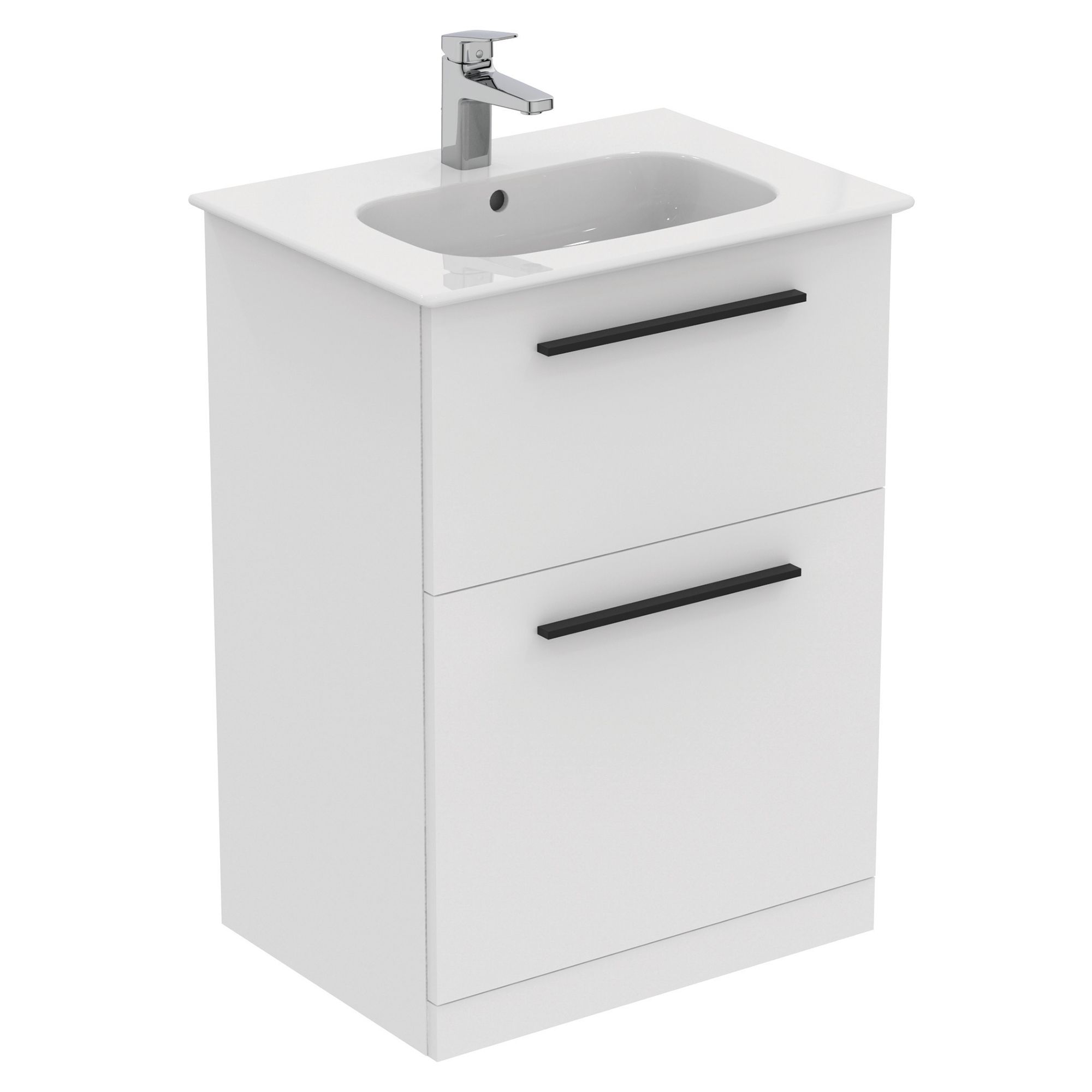 Ideal Standard i.life A Standard Matt White Freestanding Bathroom Vanity unit (H)85.3cm (W)60cm