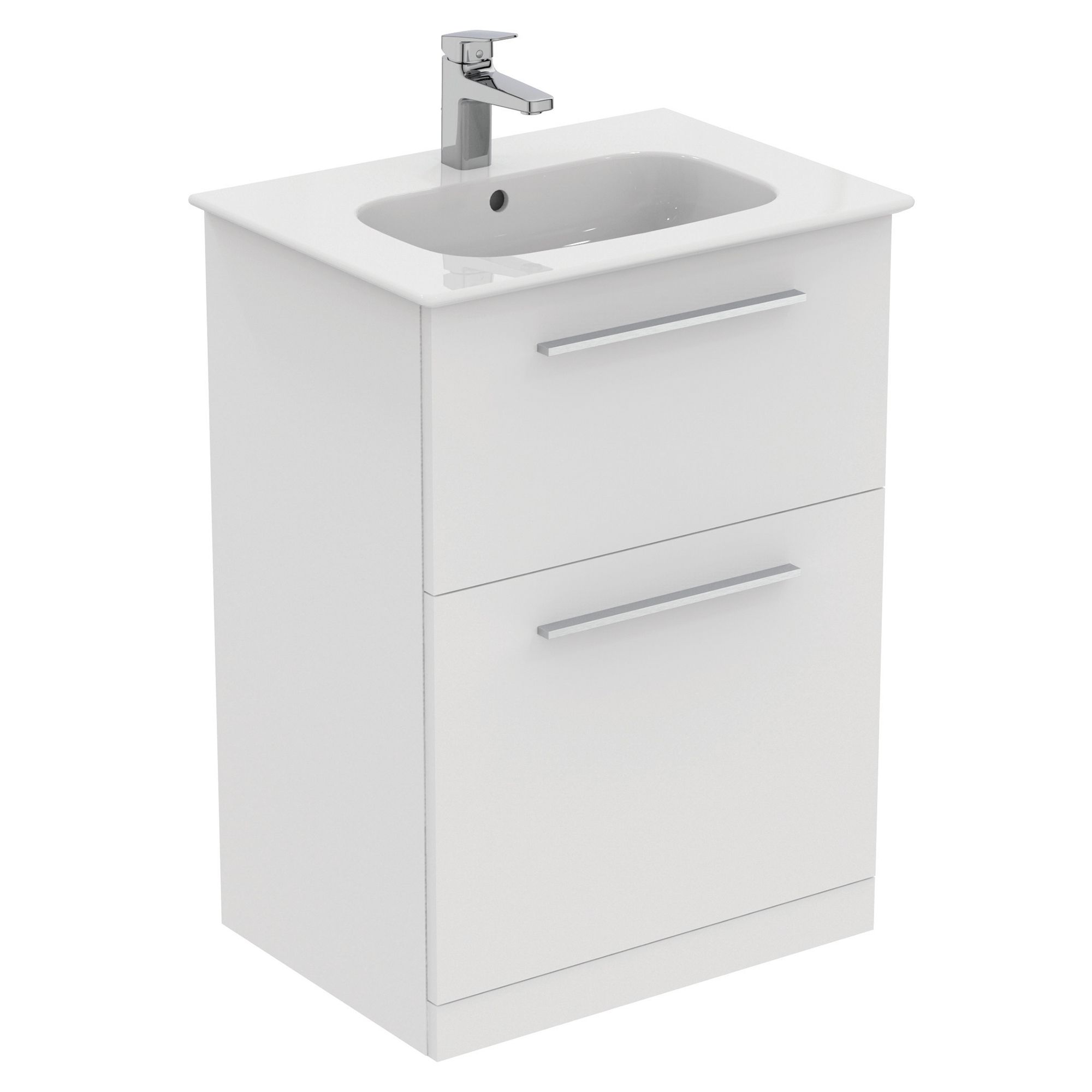 Ideal Standard i.life A Standard Matt White Freestanding Bathroom Vanity unit (H)85.3cm (W)60cm