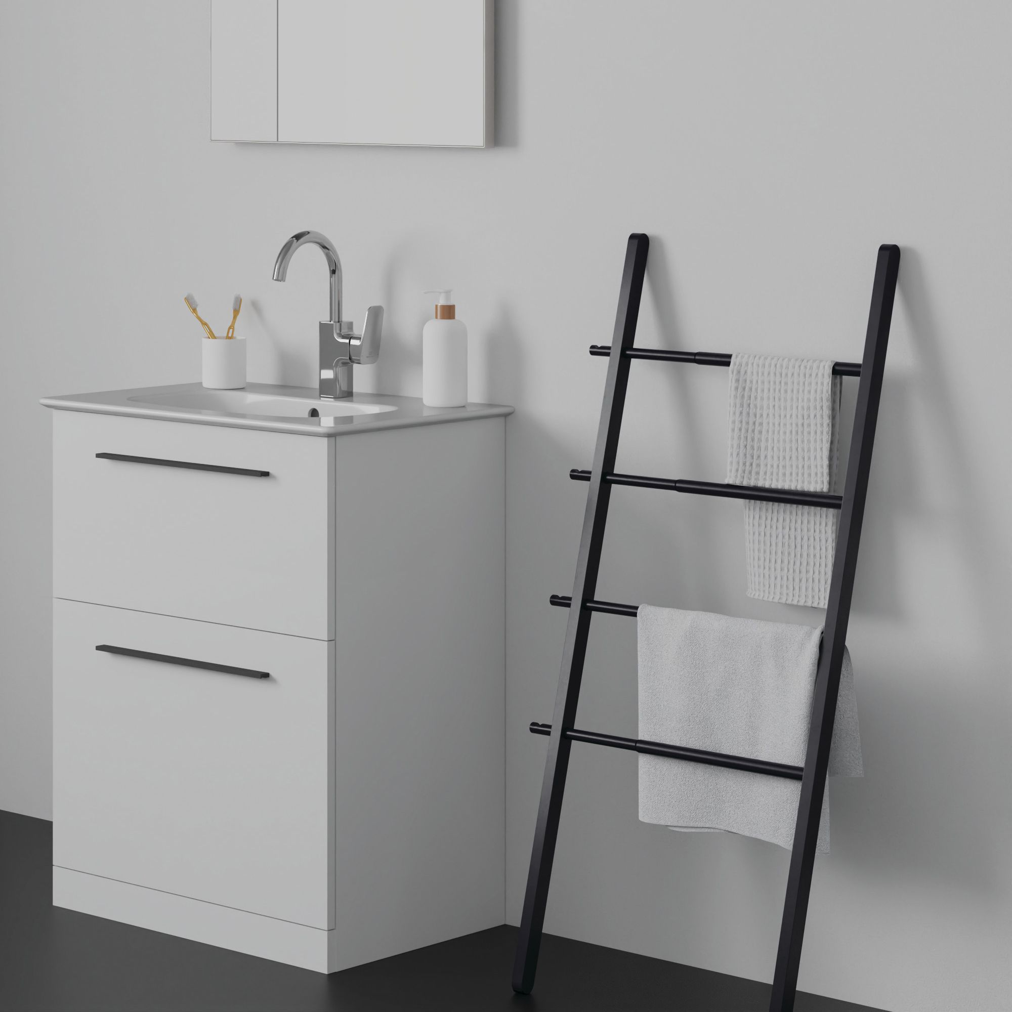 Ideal Standard i.life A Standard Matt White Freestanding Bathroom Vanity unit (H)85.3cm (W)60cm