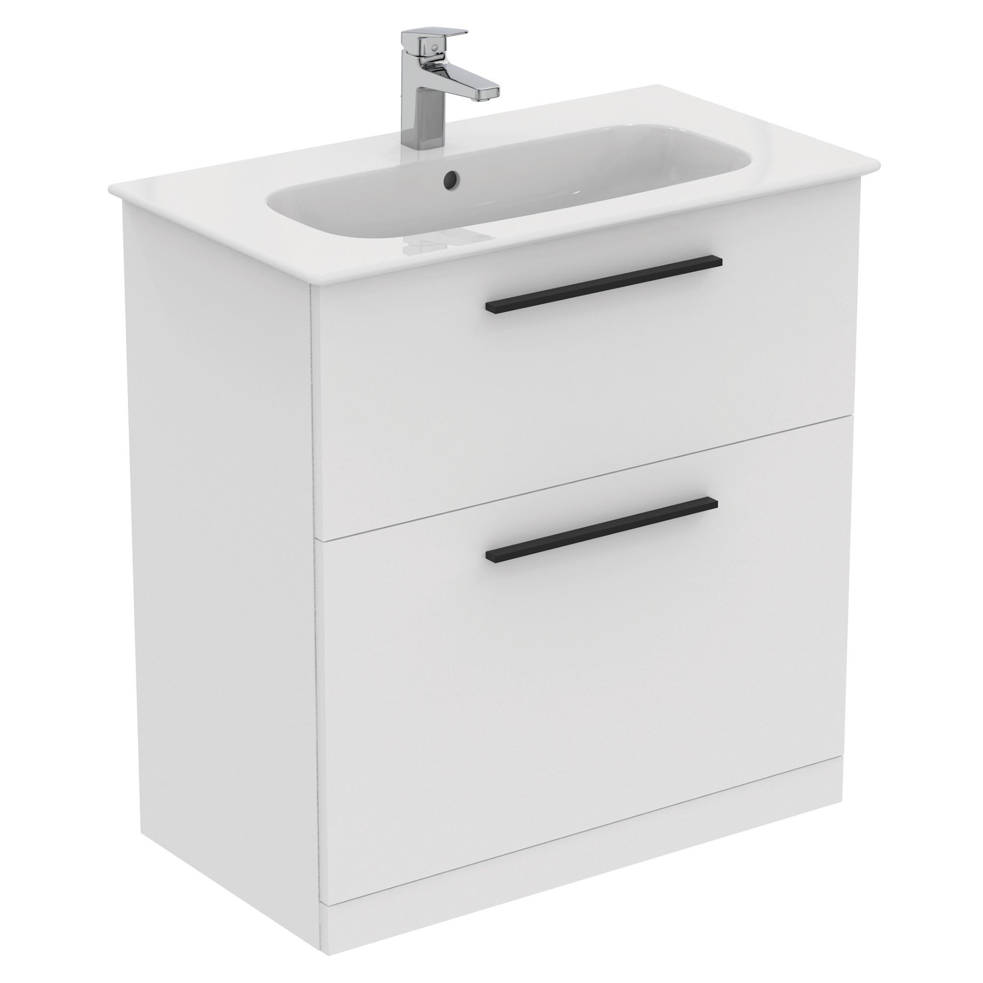 Ideal Standard i.life A Standard Matt White Freestanding Bathroom Vanity unit (H)85.3cm (W)80cm