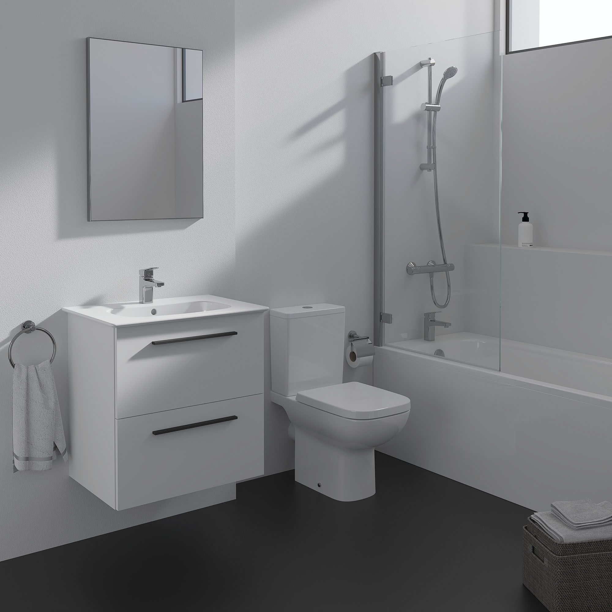 Ideal Standard i.life A Standard Matt White Wall-mounted Bathroom Vanity unit (H)63cm (W)60cm