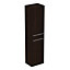 Ideal Standard i.life A Tall Satin Coffee Oak effect Single Wall-mounted Bathroom Cabinet (H)160cm (W)40cm