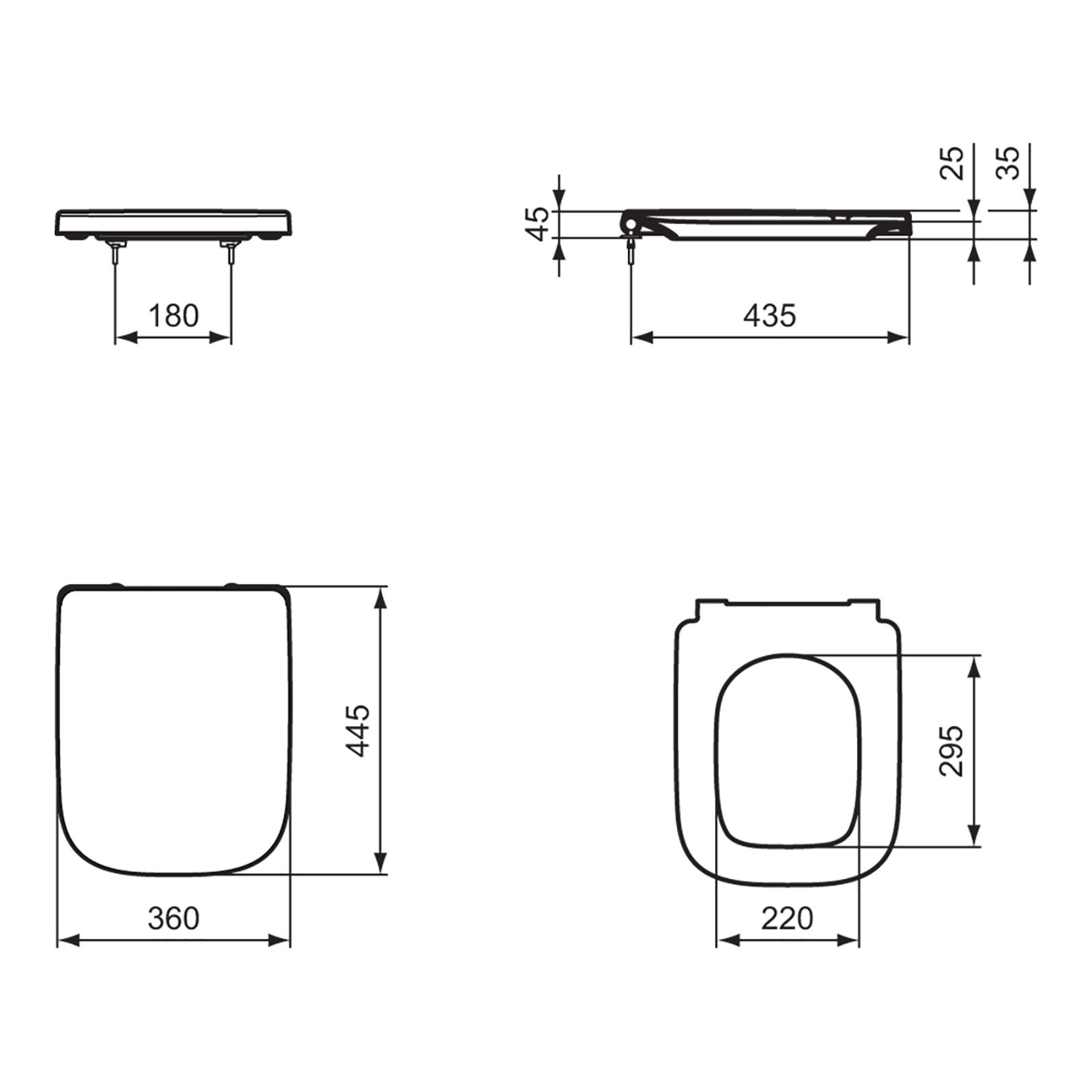Ideal Standard i.life A White Soft close Toilet seat