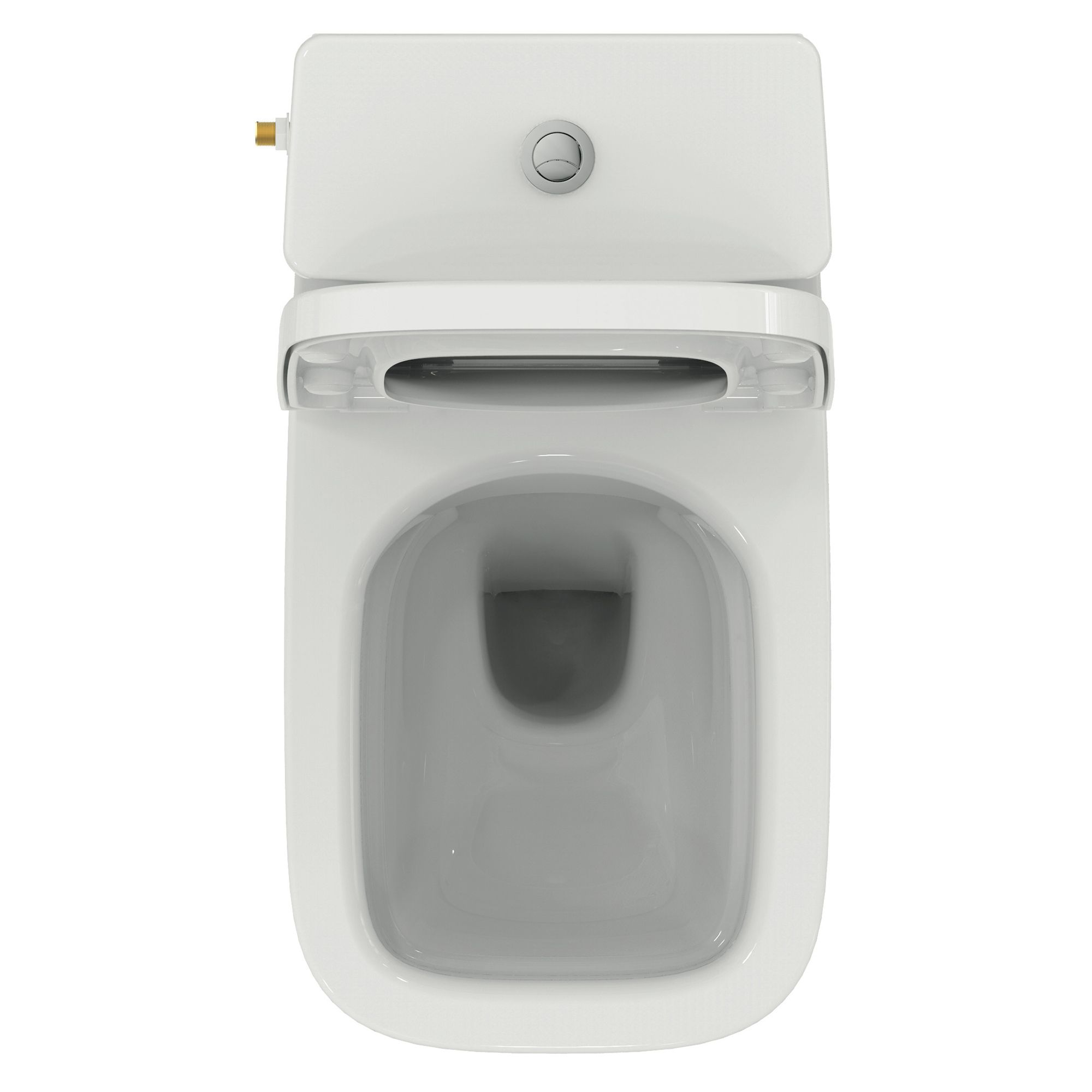 Ideal Standard i.life A White Standard Open back close-coupled Square Toilet set with Soft close seat