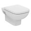 Ideal Standard i.life A White Standard Wall hung Square Toilet set with Soft close seat