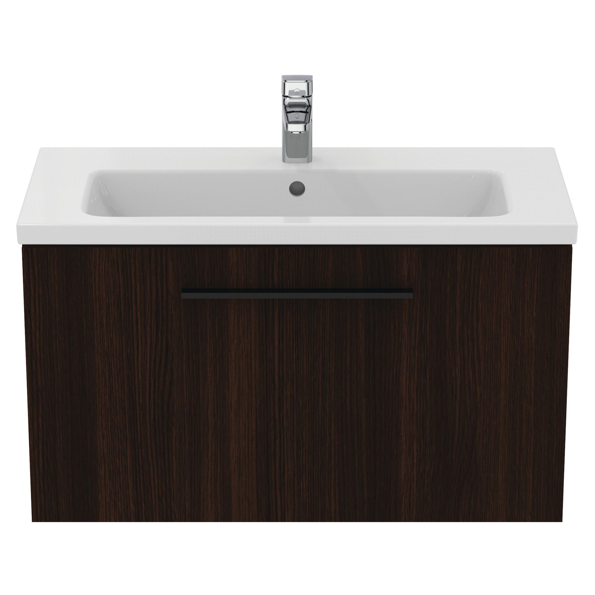 Ideal Standard i.life S Compact Coffee Oak effect Wall-mounted Bathroom Vanity unit (H)44cm (W)80cm