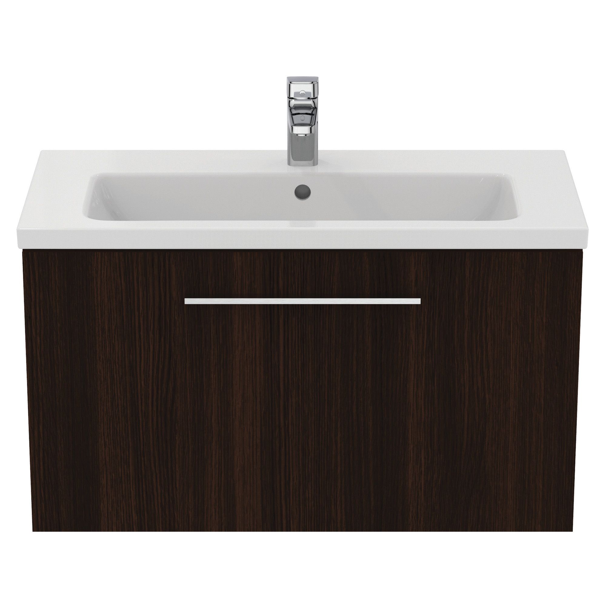 Ideal Standard i.life S Compact Coffee Oak effect Wall-mounted Bathroom Vanity unit (H)44cm (W)80cm