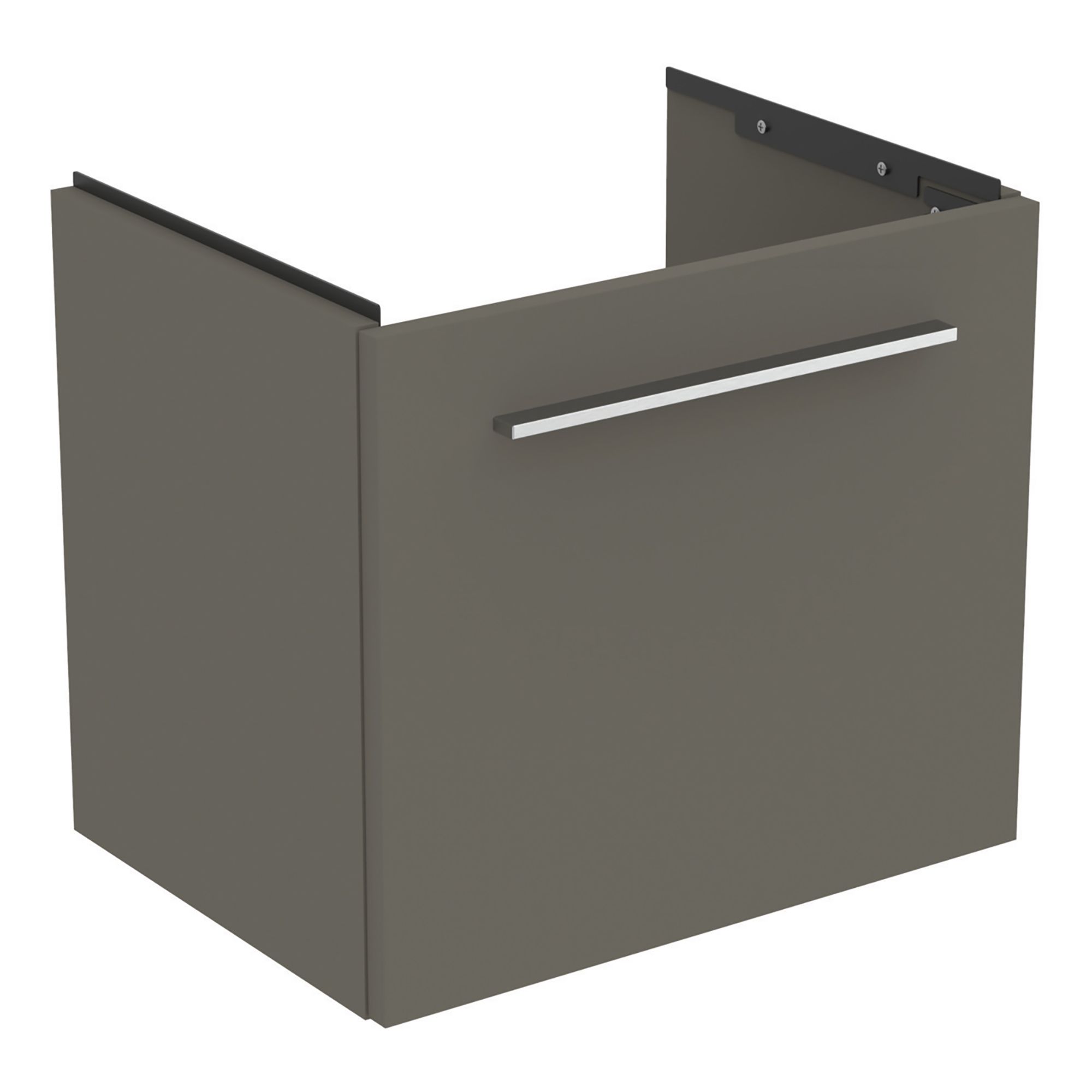 Ideal Standard i.life S Compact Gloss Quartz Grey Oak Veneer Wall-mounted Bathroom Vanity unit (H)44cm (W)50cm