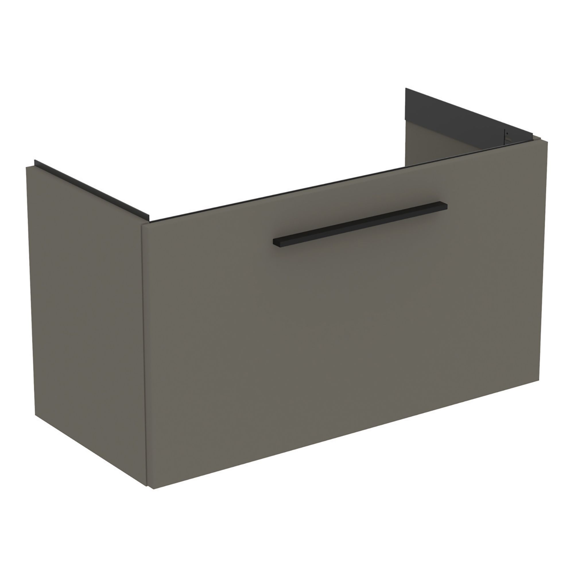 Ideal Standard i.life S Compact Gloss Quartz Grey Wall-mounted Bathroom Vanity unit (H)44cm (W)80cm