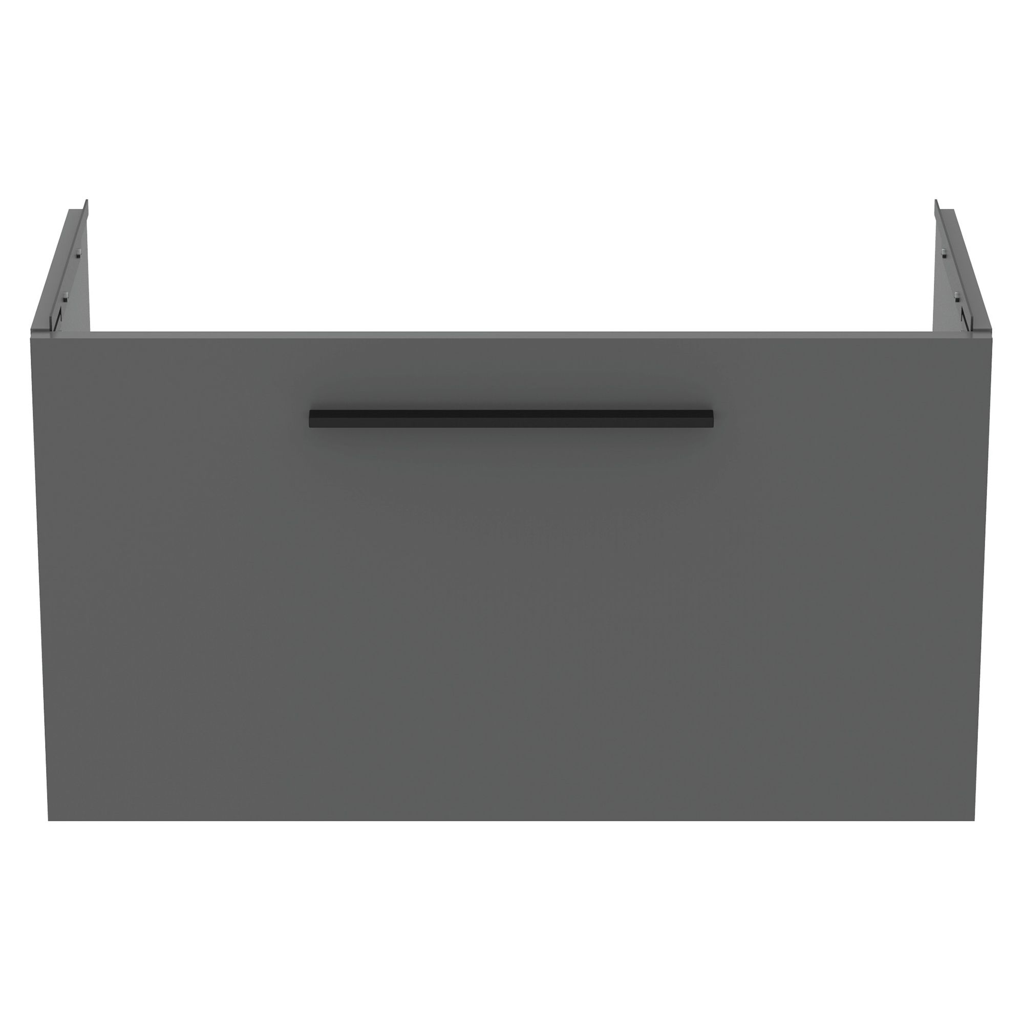 Ideal Standard i.life S Compact Gloss Quartz Grey Wall-mounted Bathroom Vanity unit (H)44cm (W)80cm