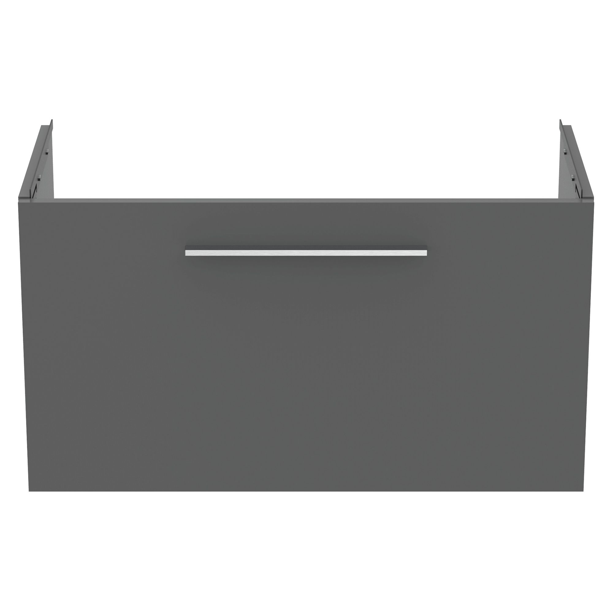 Ideal Standard i.life S Compact Gloss Quartz Grey Wall-mounted Bathroom Vanity unit (H)44cm (W)80cm