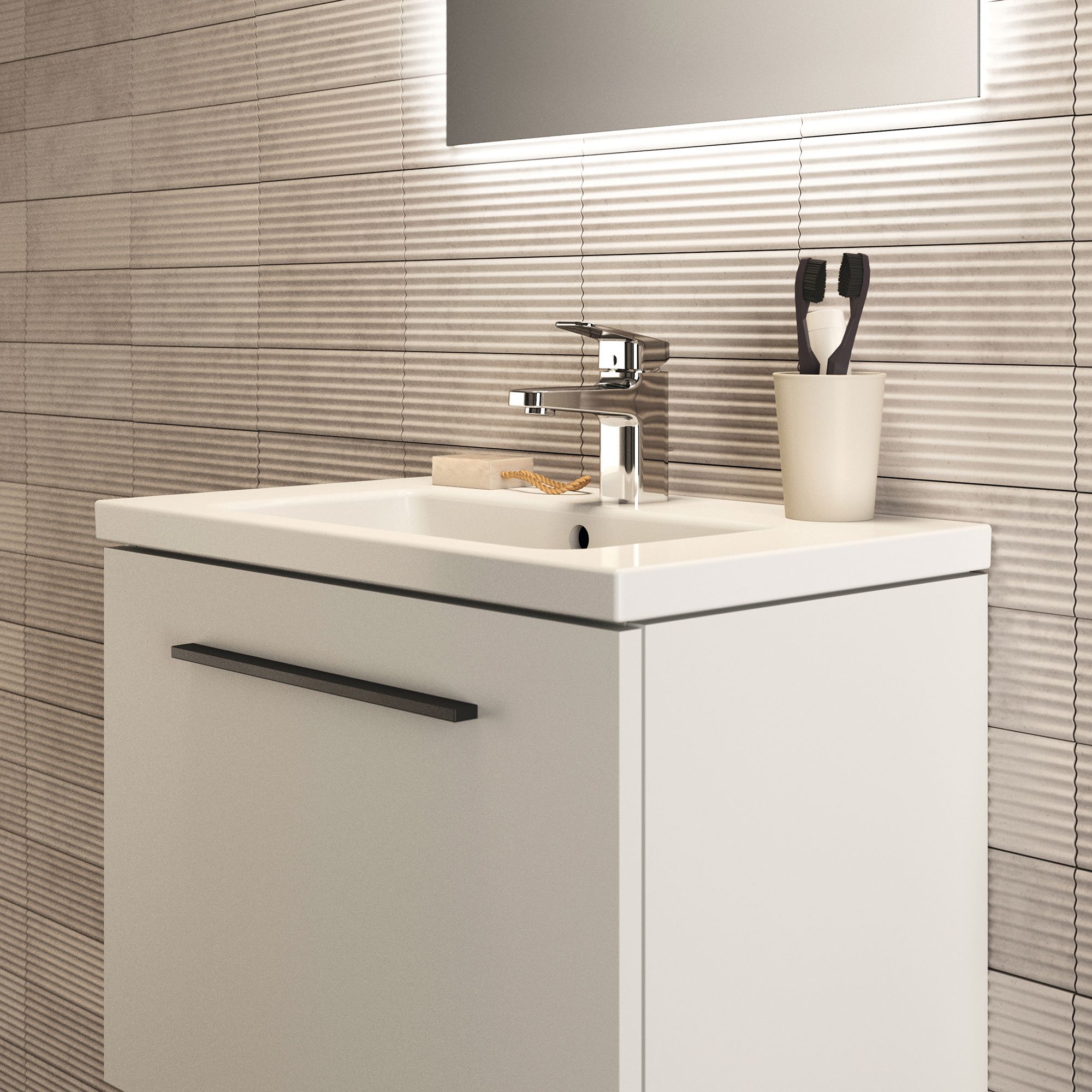 Ideal Standard i.life S Compact Matt White Wall-mounted Bathroom Vanity unit (H)44cm (W)60cm